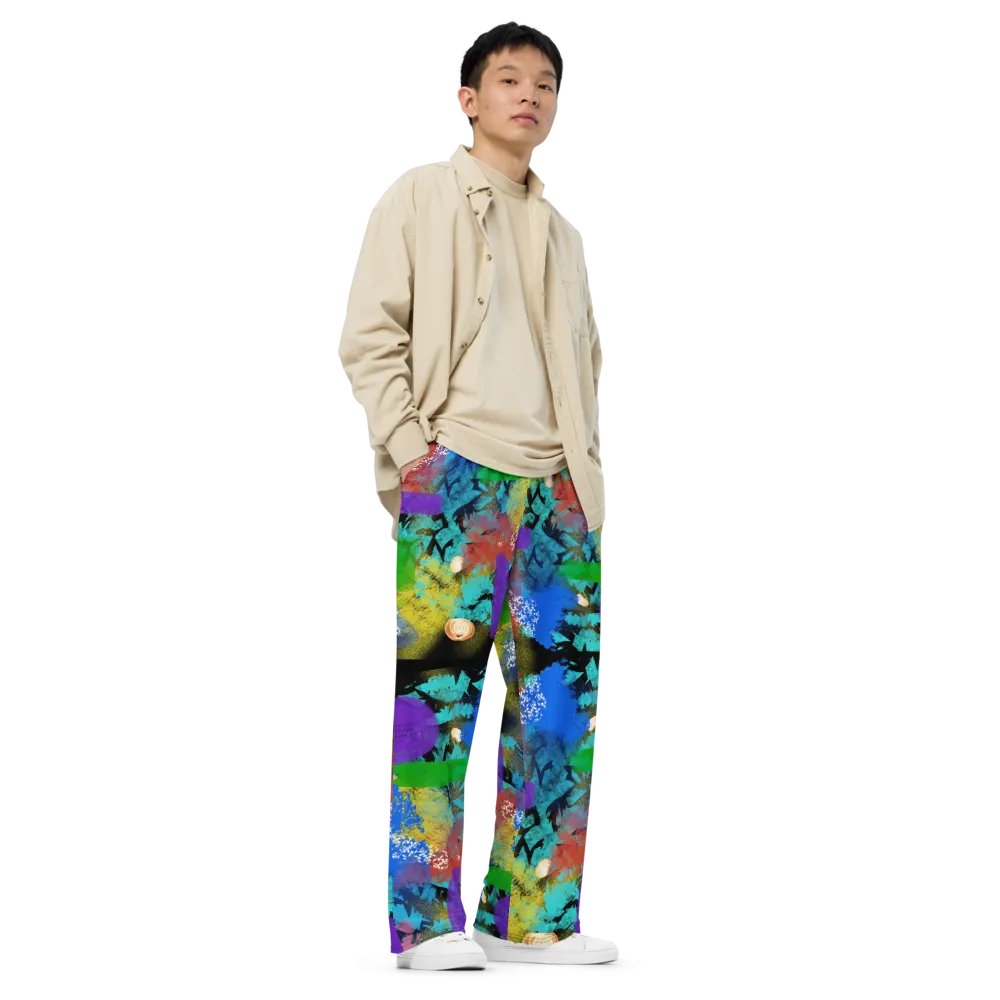 AbstractWear 'Night Flower' Wide Unisex Pants product image (4)