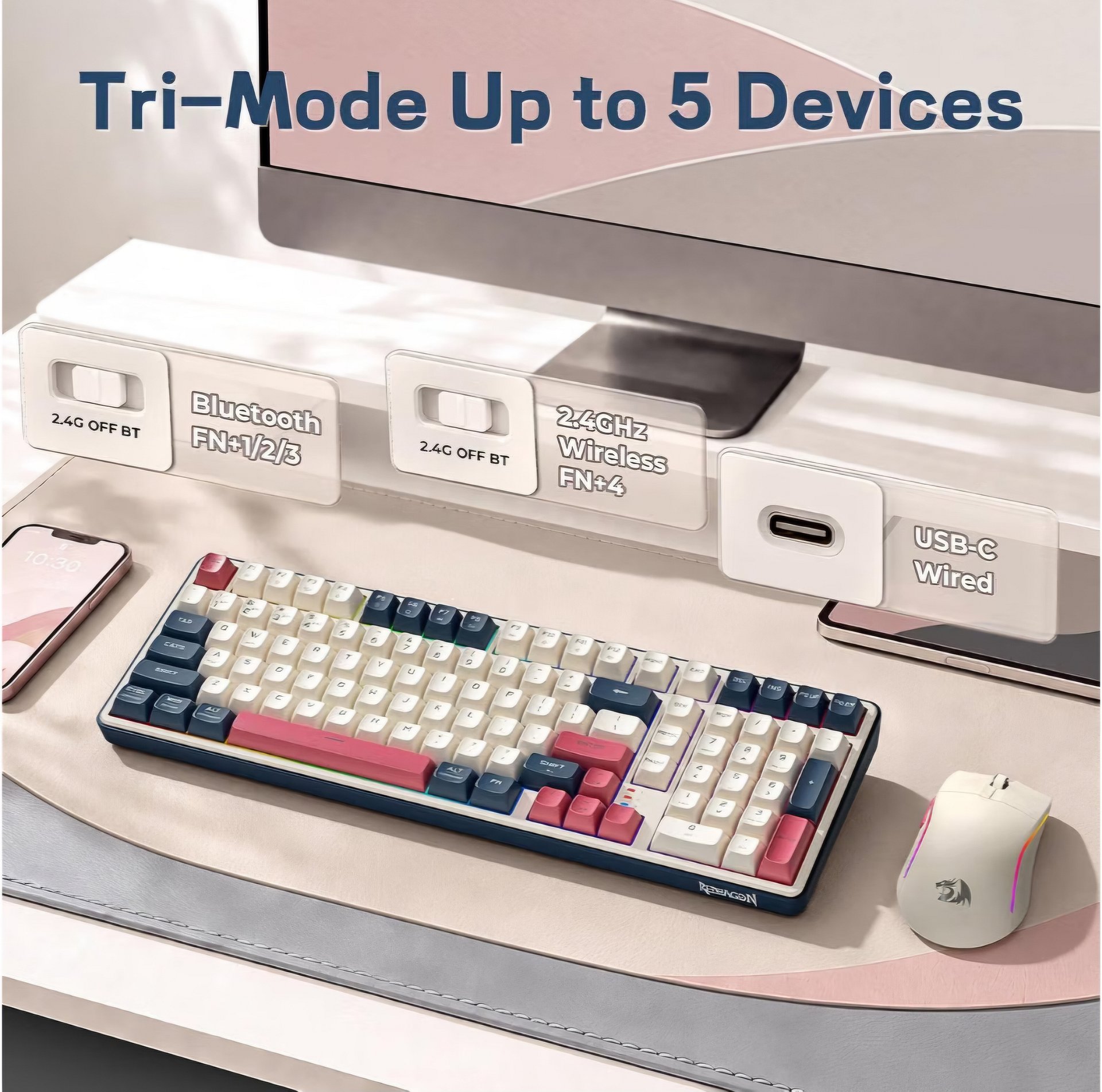 Redragon S Series Wireless Keyboard and Mouse product image (2)