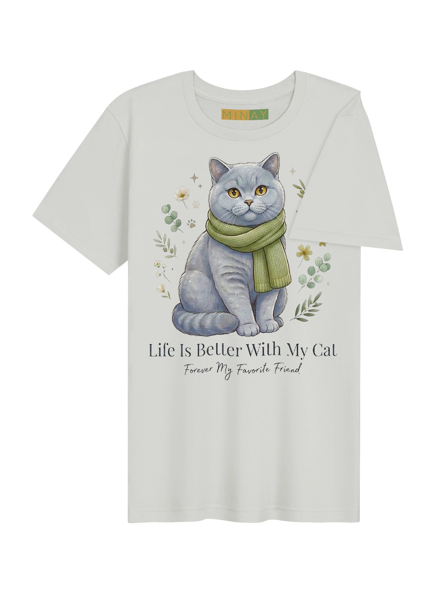 Life Is Better With My Cat Aesthetic Graphic Tee product image (37)