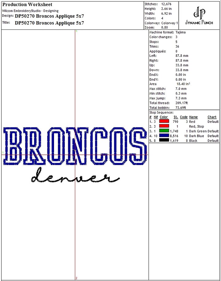 NFL BRONCOS APPLIQUE product image (2)