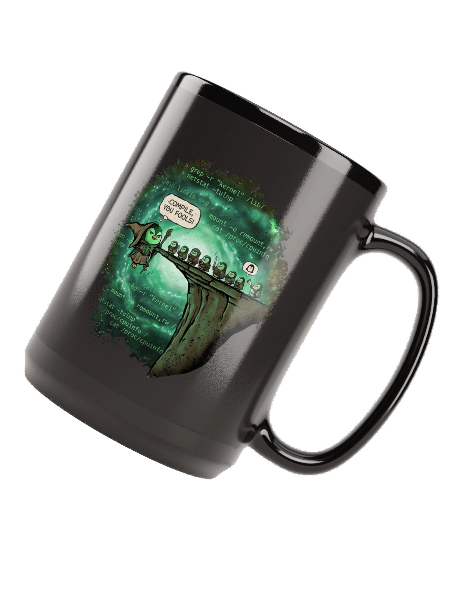Compile, You Fools! Linux Cartoon Mug product image (6)