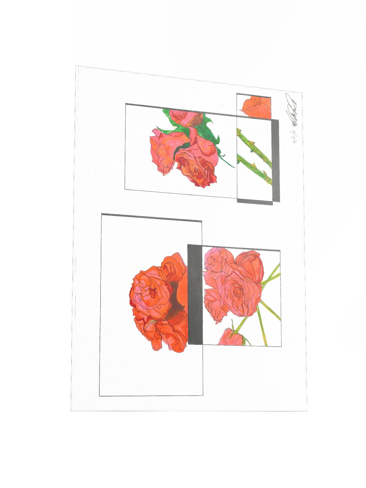 Geometric Rose Garden Poster(Landscape) product image (3)