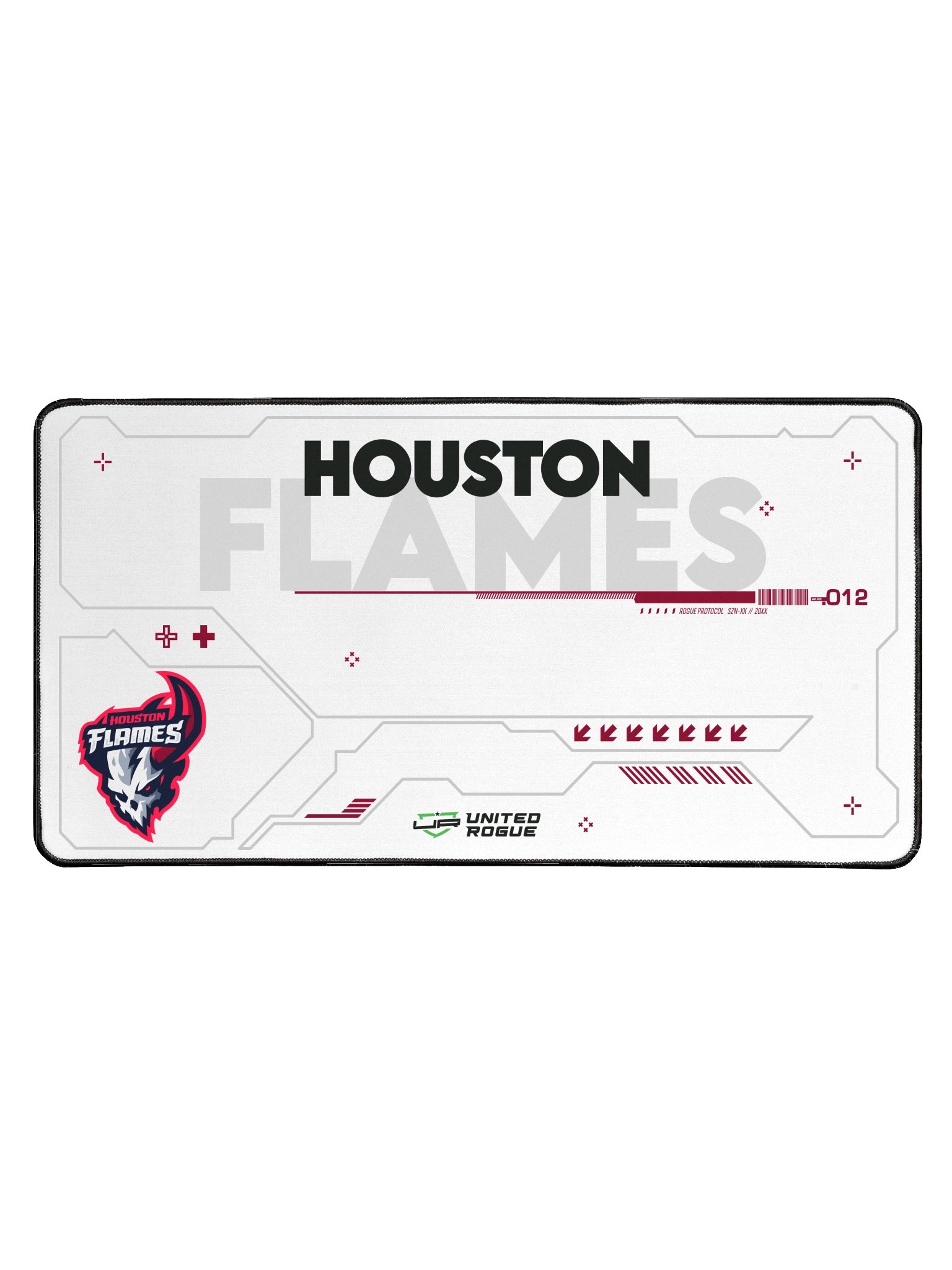 Houston Flames White Desk Mat product image (1)