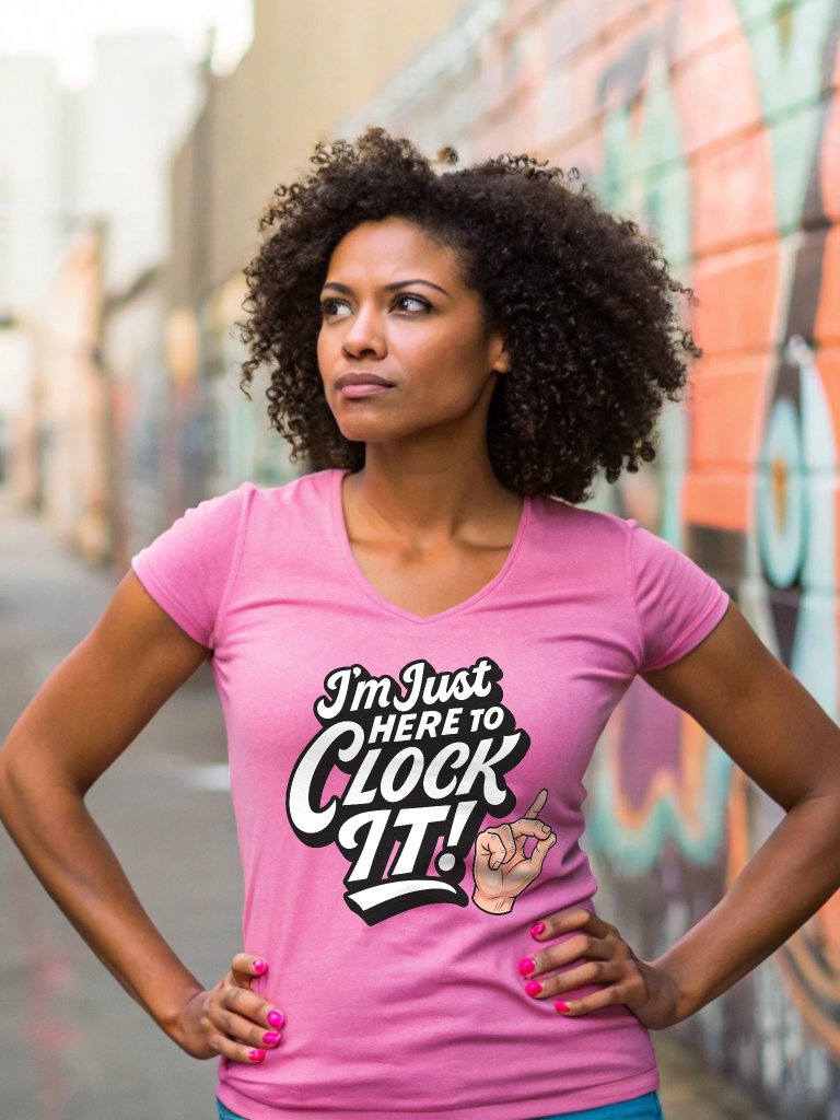 Im Just here to Clock It: TikTok Trend Unisex Tee product image (11)