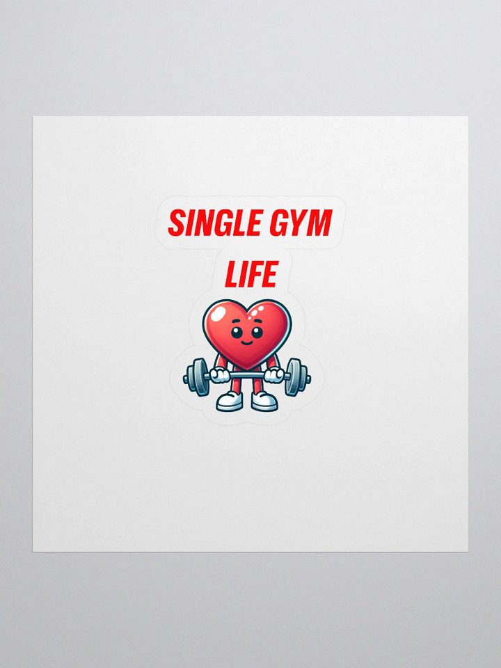 SINGLE GYM LIFE Heart Sticker product image (1)