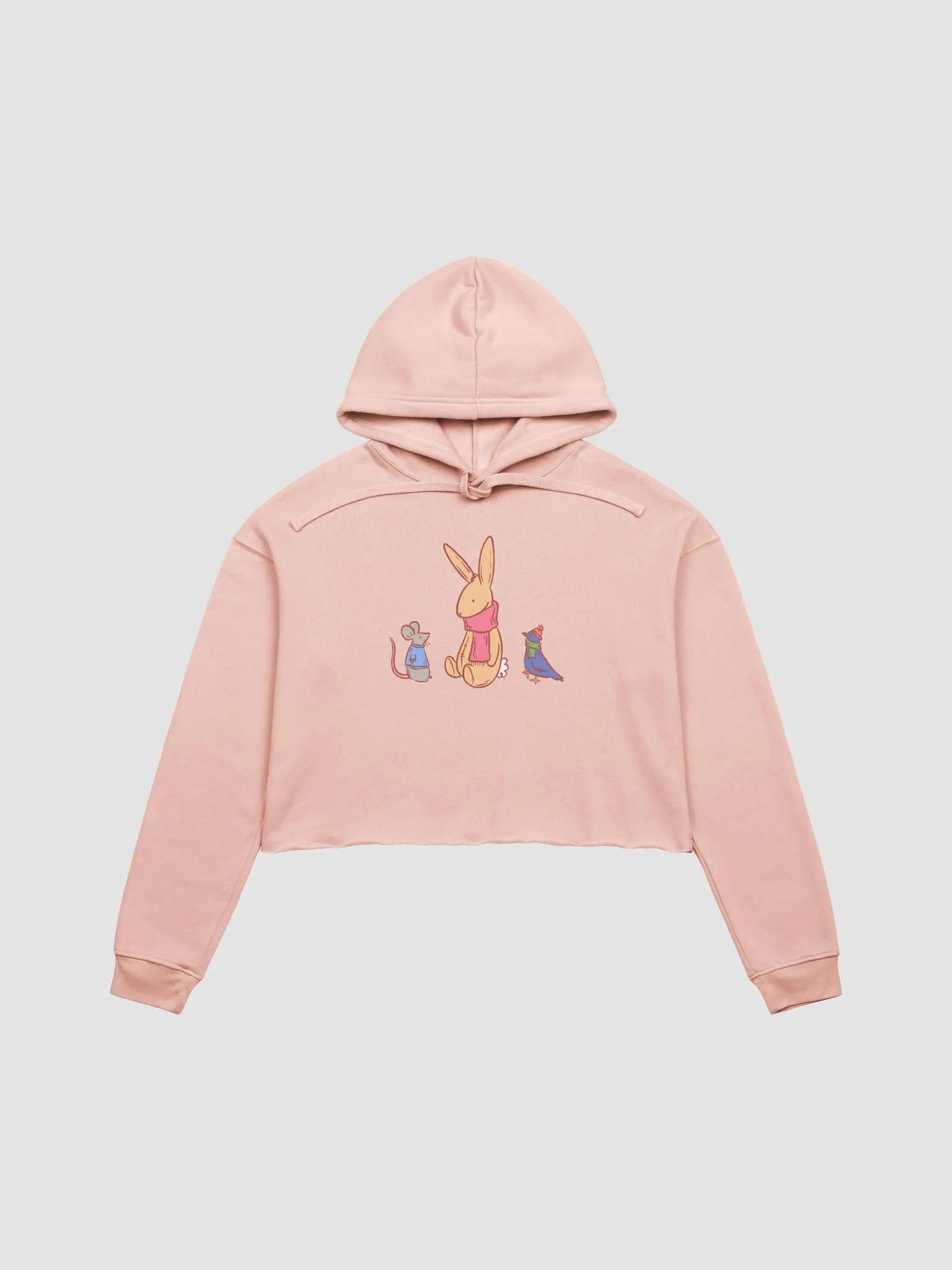 cozy critters club cropped hoodie product image (1)