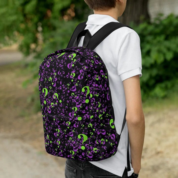 Green and Purple Riddler / All-Over Print Backpack product image (1)