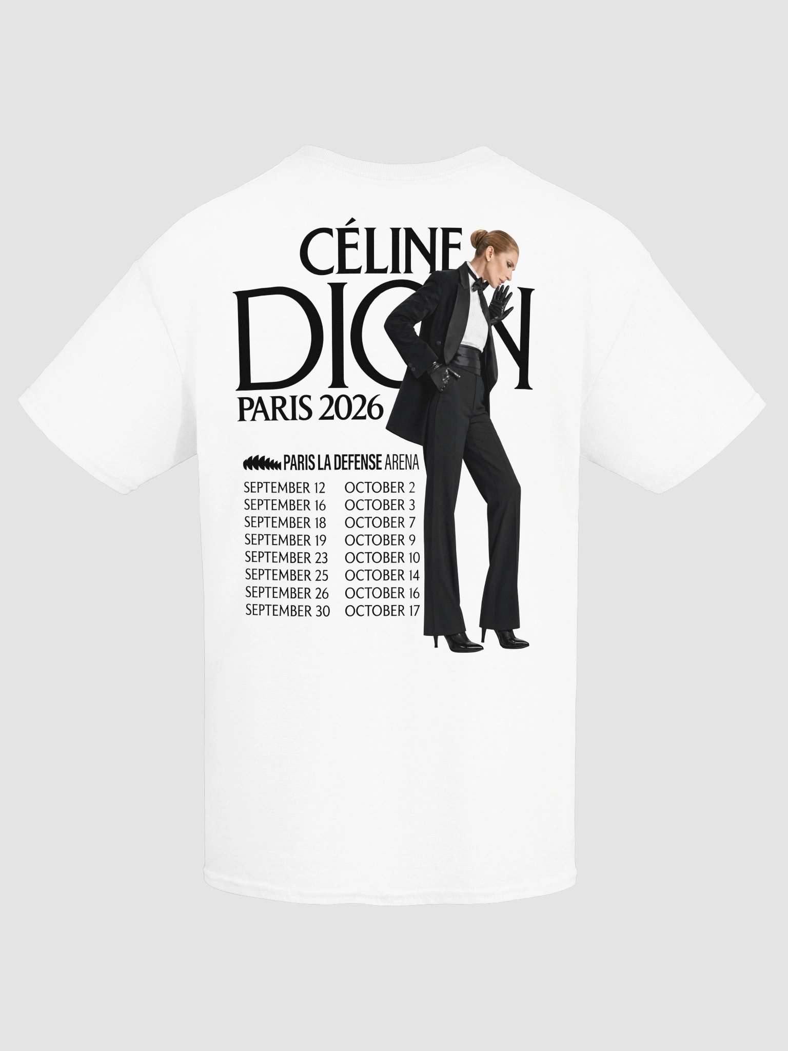 Celine Dion Paris Tour 2026 Shirt, Celine Dion Graphic Tee, Live On Tour Dates T-Shirt, Vintage Music Merch product image (9)