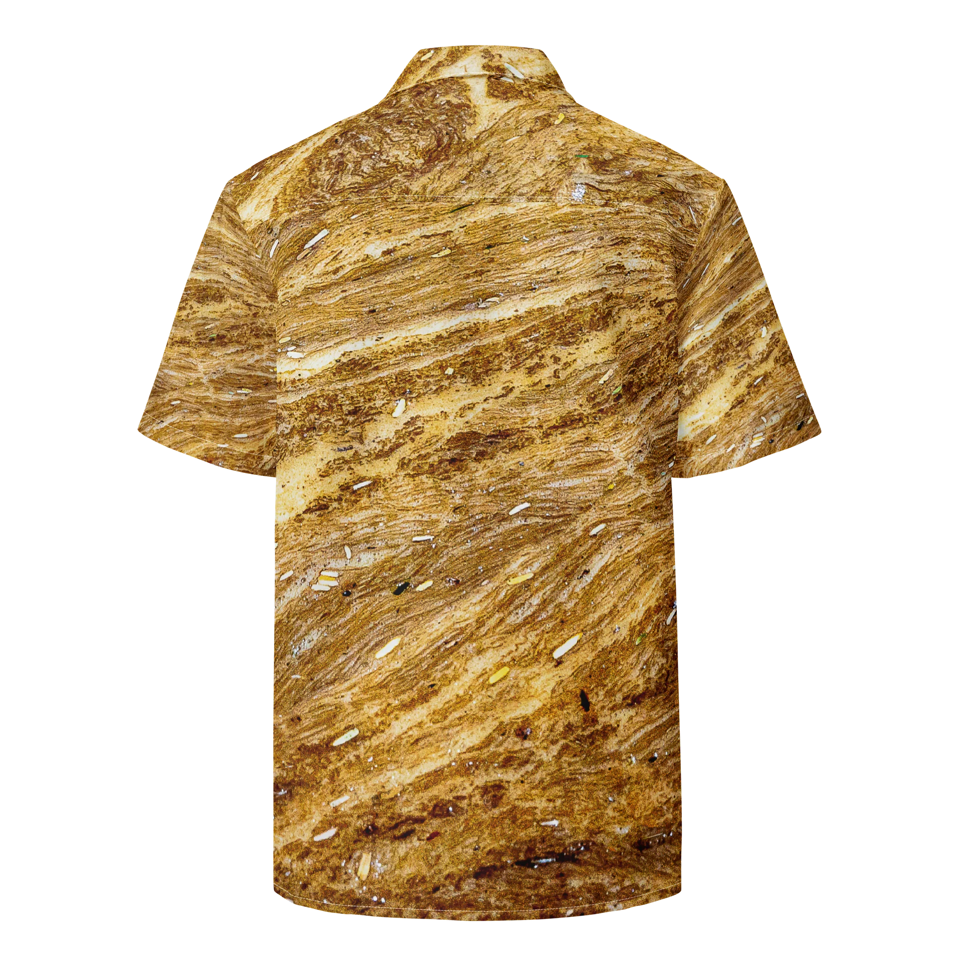 Golden Strata All-Over Print Unisex Hawaiian Shirt product image (2)