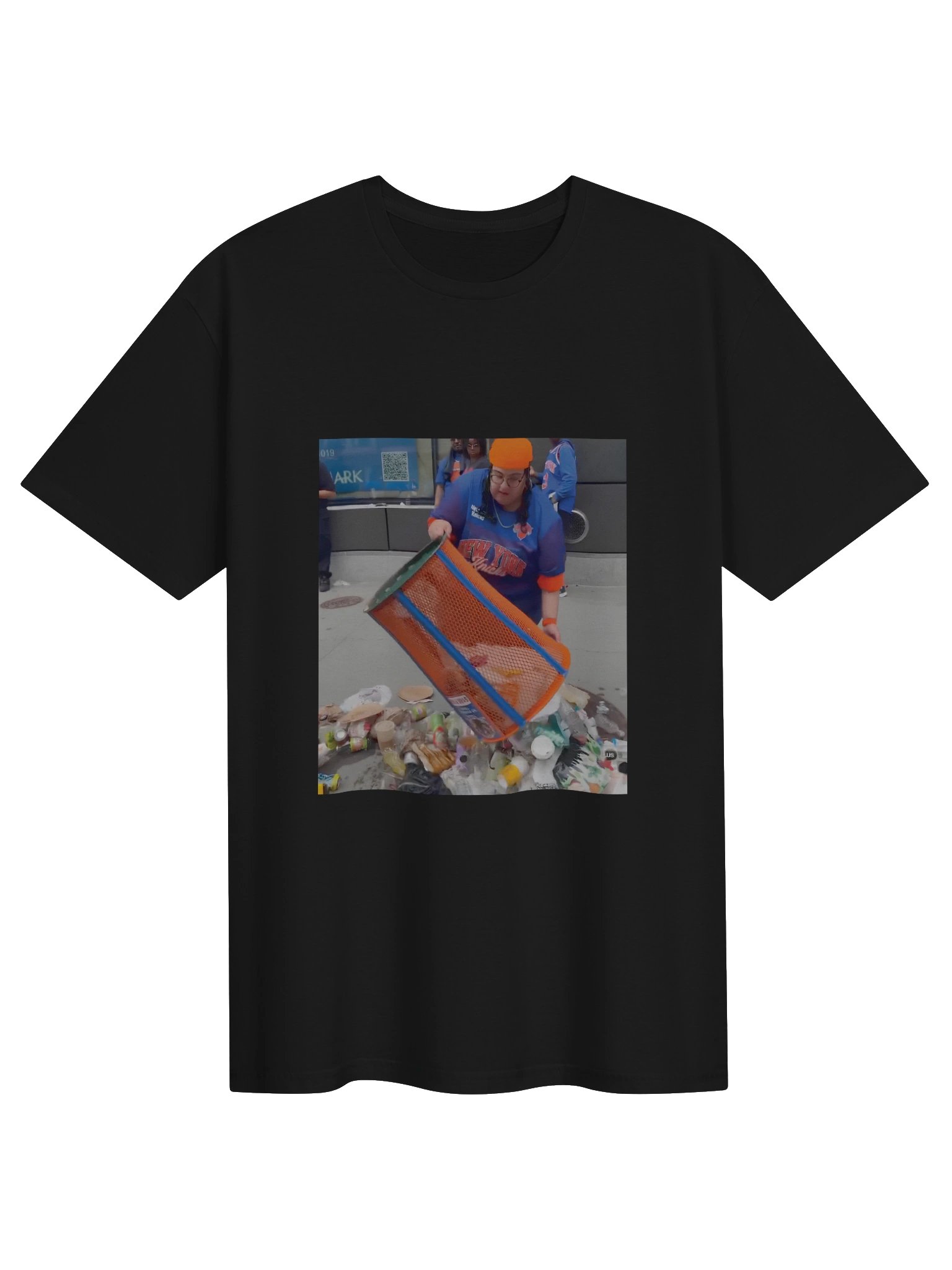 Knicks Dei Angie Base Stealing Trashcan Shirt product image (2)