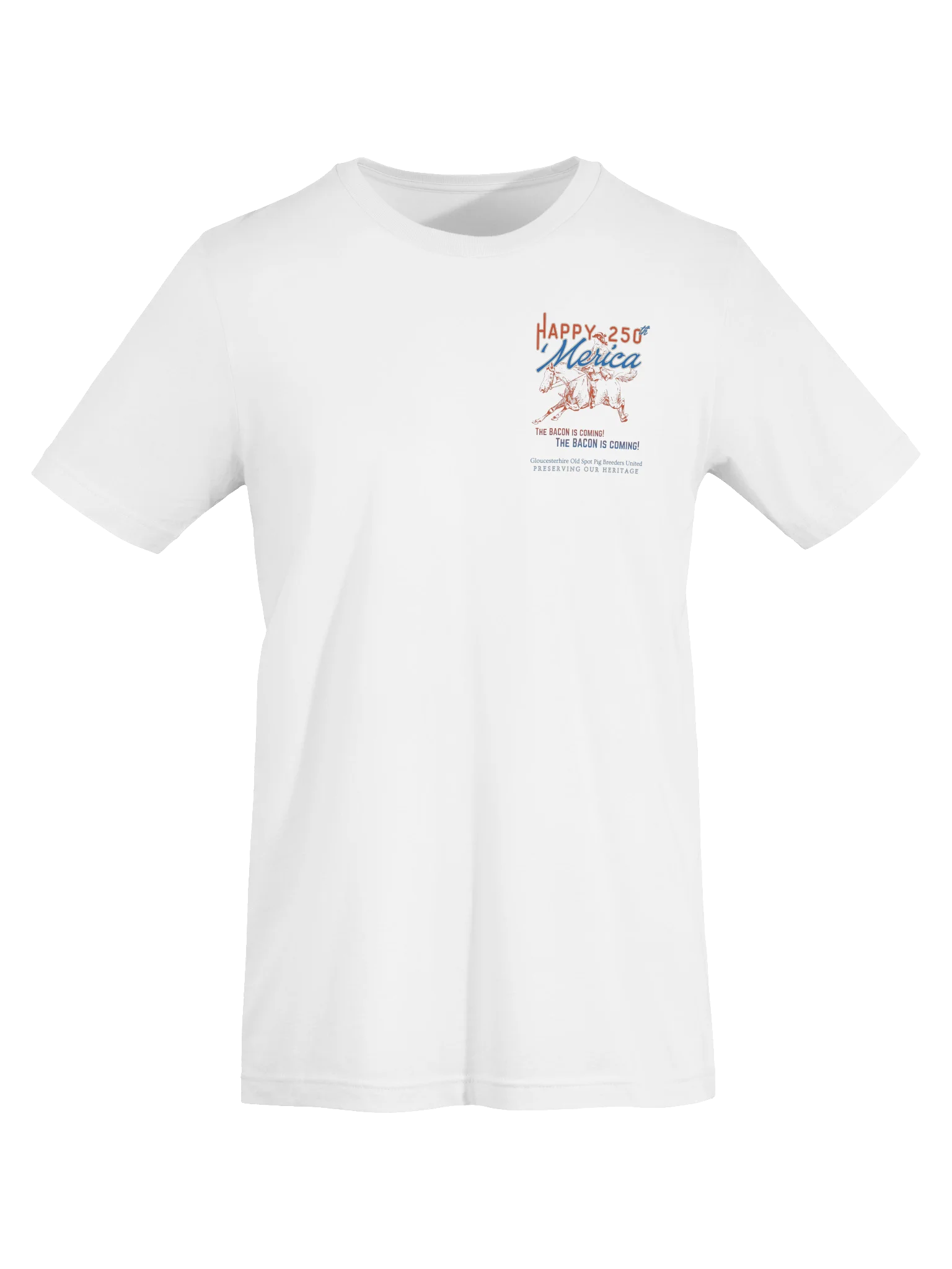 4th of July Gloucester Pig Logo Tee - THE BACON IS COMING! product image (5)