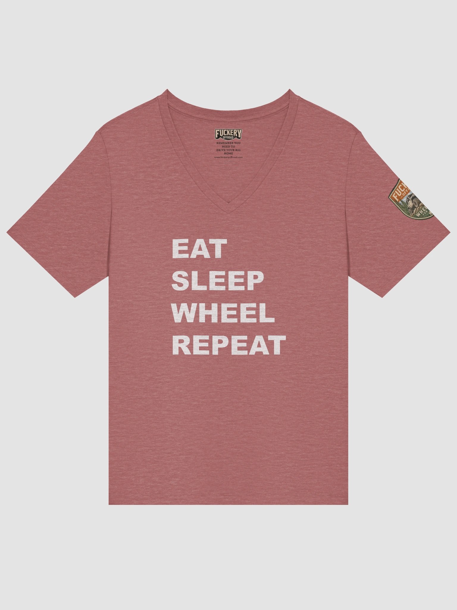 Woman t-shirt with Eat Sleep Wheel Repeat product image (29)