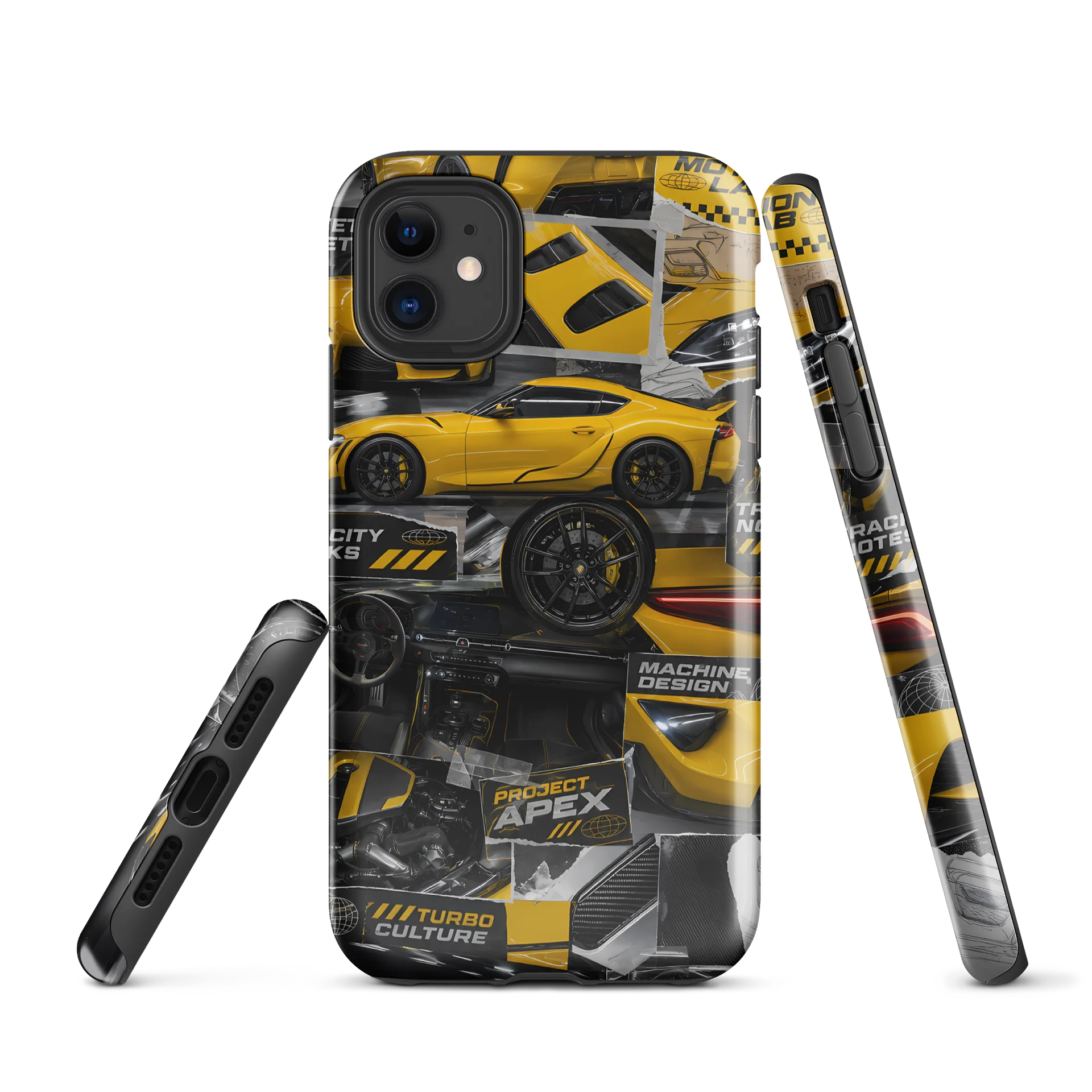Turbo Culture Metallic Yellow Collage Premium Tough Case product image (1)