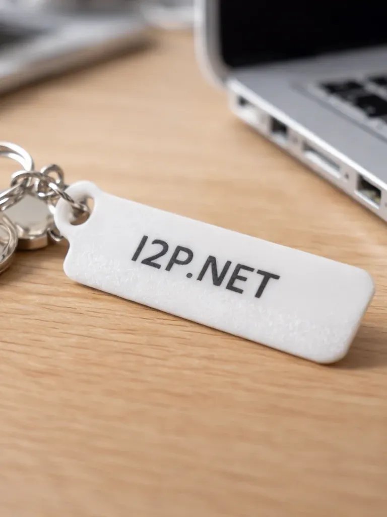I2P Logo Keychain (3D Printed) product image (2)