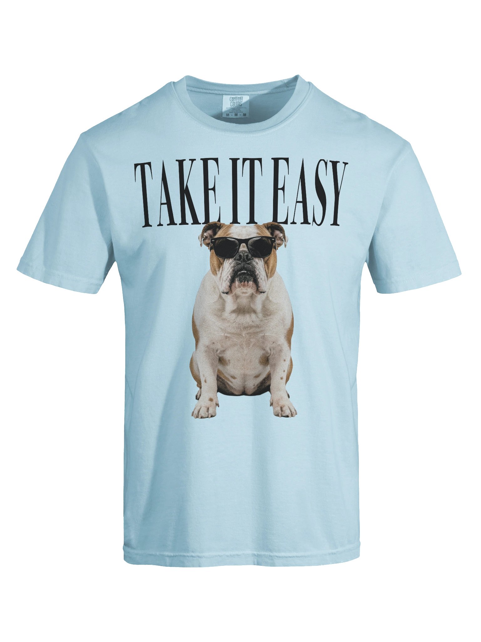 Take It Easy '90s Pop Vintage-Style T-Shirt for English Bulldog(Brown & White) Owners product image (10)