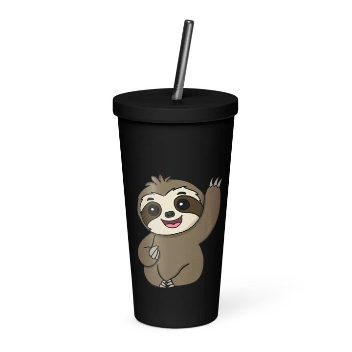 Insulated Tumbler with a Straw - Wave product image (1)