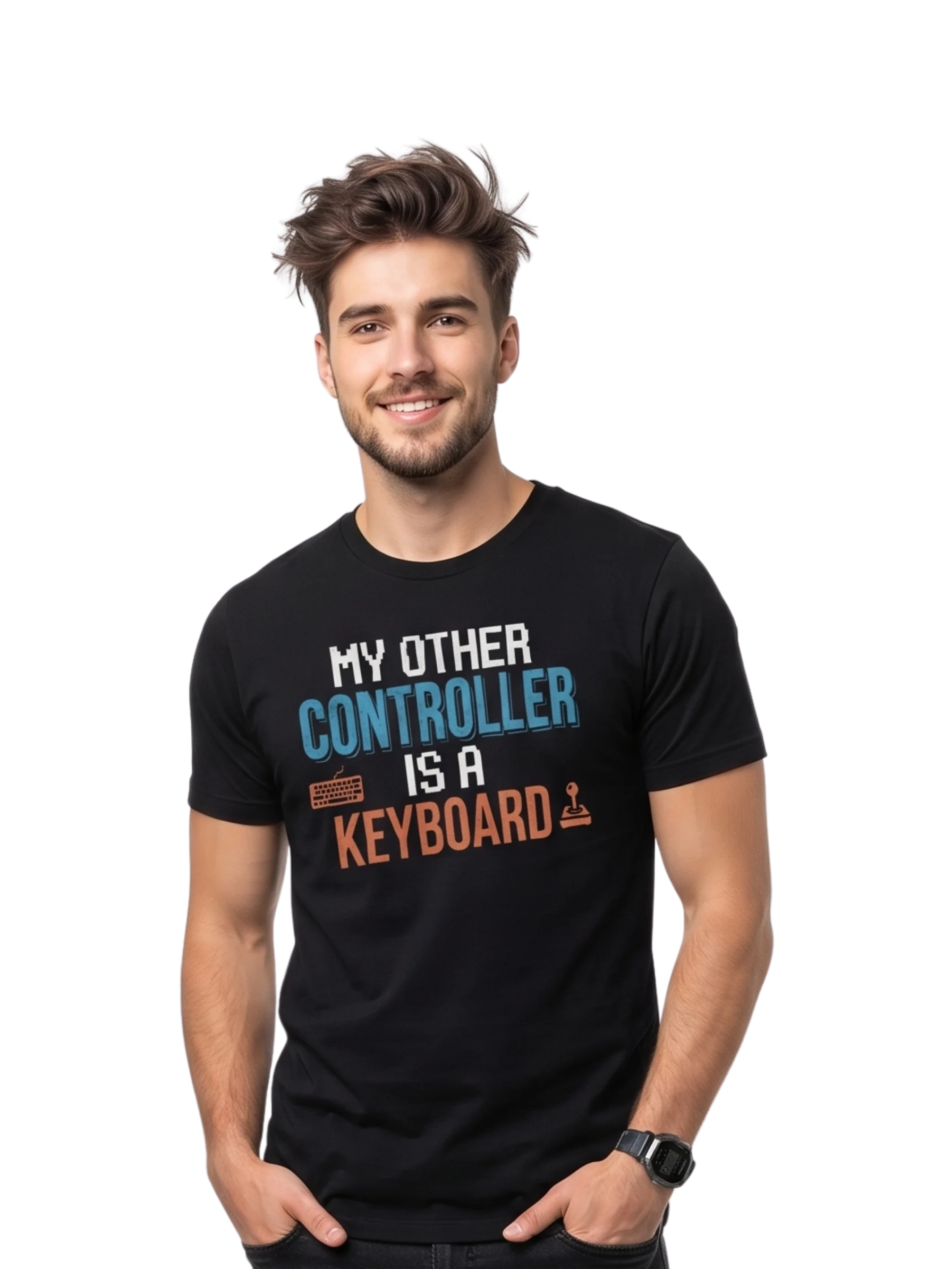 My Other Controller is a Keyboard Heavy Cotton Tee product image (1)