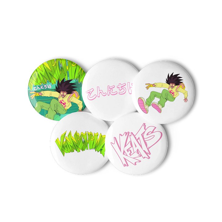 KONNICHIWA Assorted Pin Buttons product image (3)