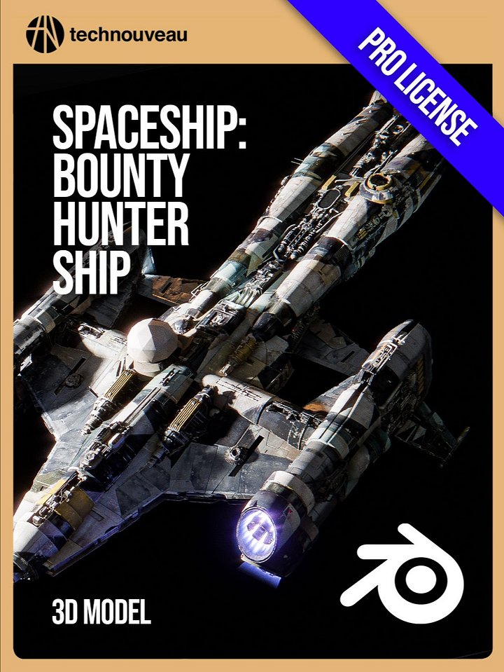 3D Model - Spaceship - Bounty Hunter Ship (Freelance License) product image (1)