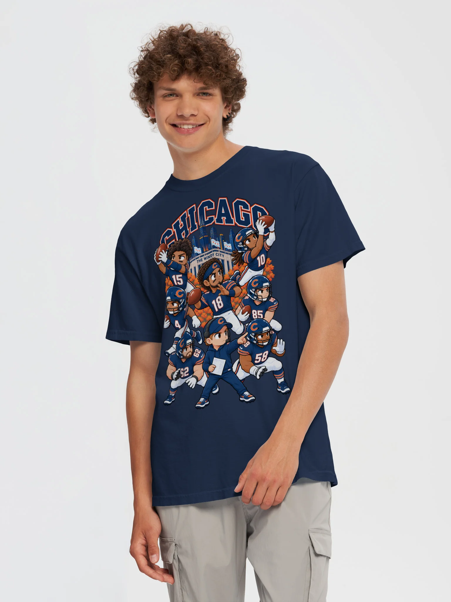 Chicago Football Animated Player T-Shirt product image (59)