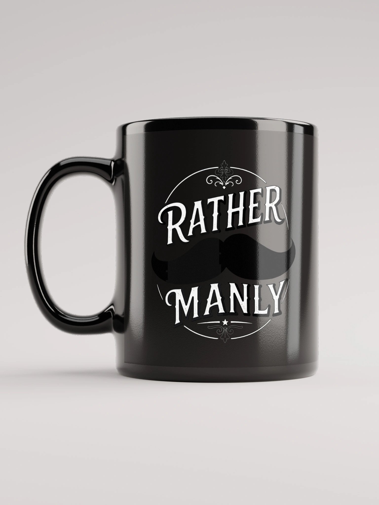 Rather Manly Black Mug product image (1)