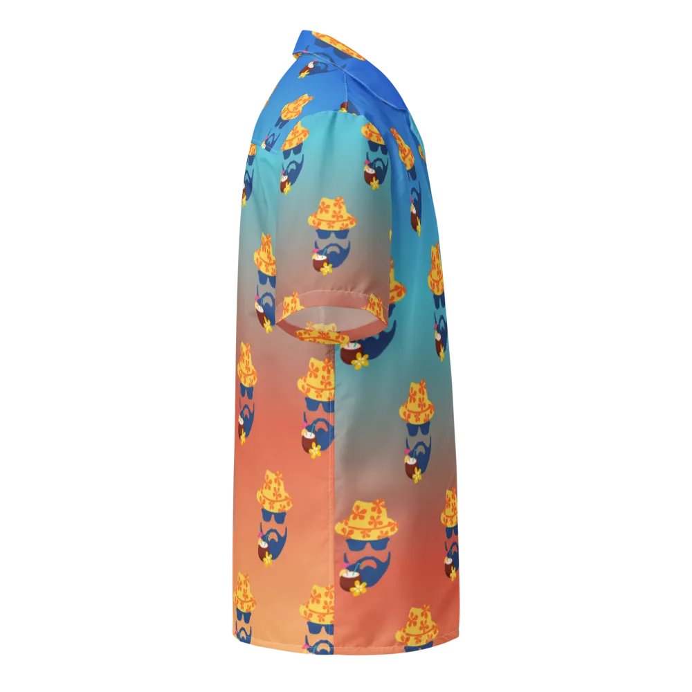 The Jon Hawaiian Shirt- Blue/Orange product image (5)