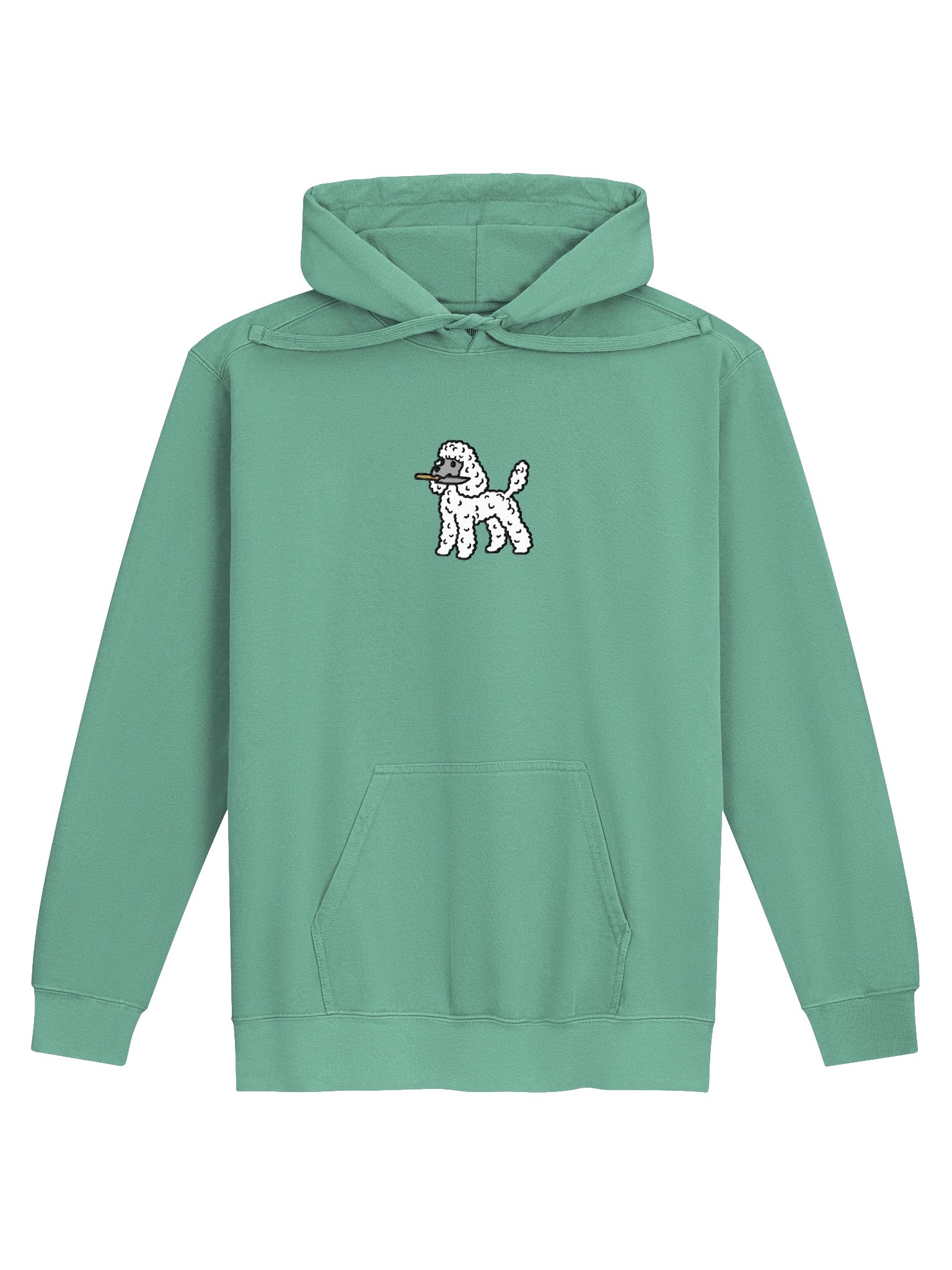Funny Chibi-Style Poodle(White) Embroidered Premium Hoodie product image (41)