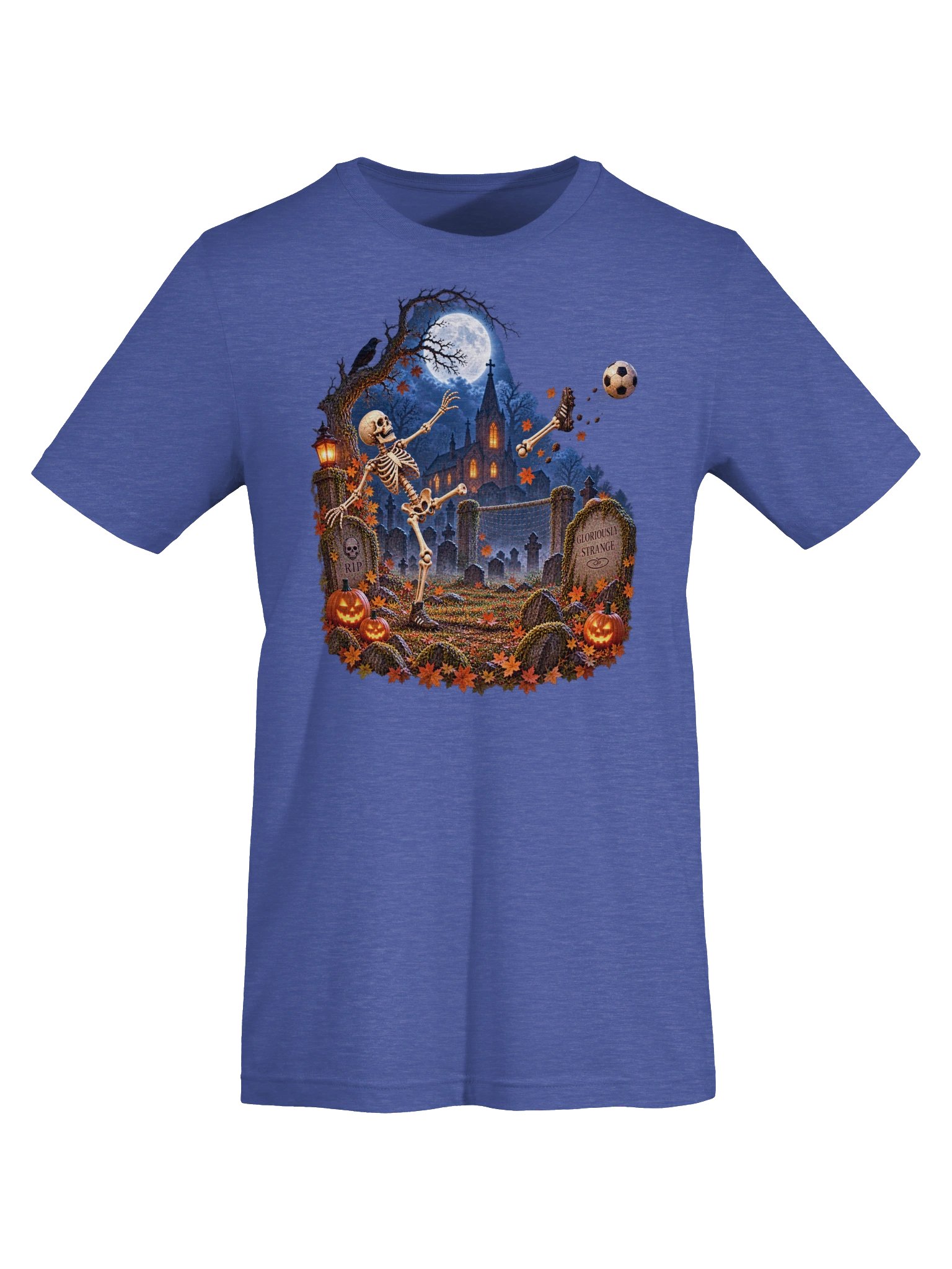 Gloriously Strange Halloween Graveyard Soccer Tee product image (5)
