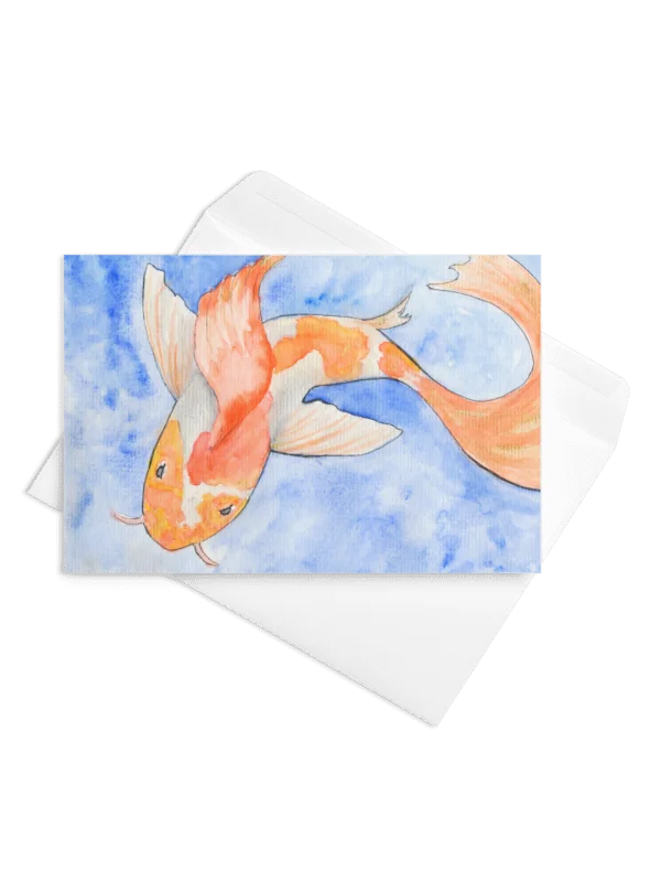 Golden Koi Blank Card product image (1)
