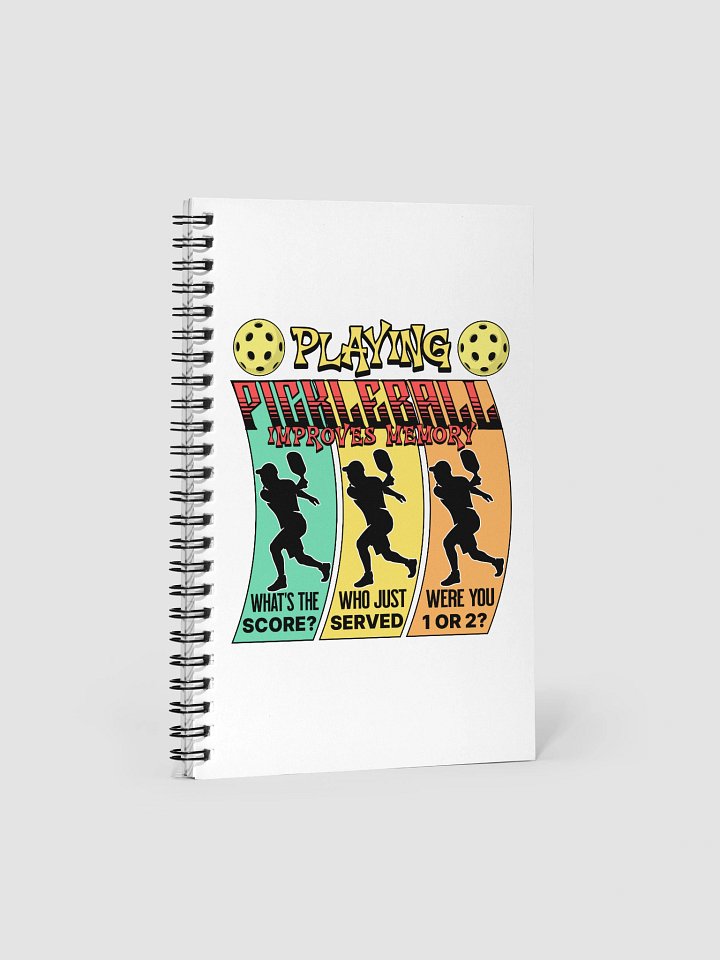 Playing Pickleball Improves Memory Ribbon Spiral Notebook product image (2)