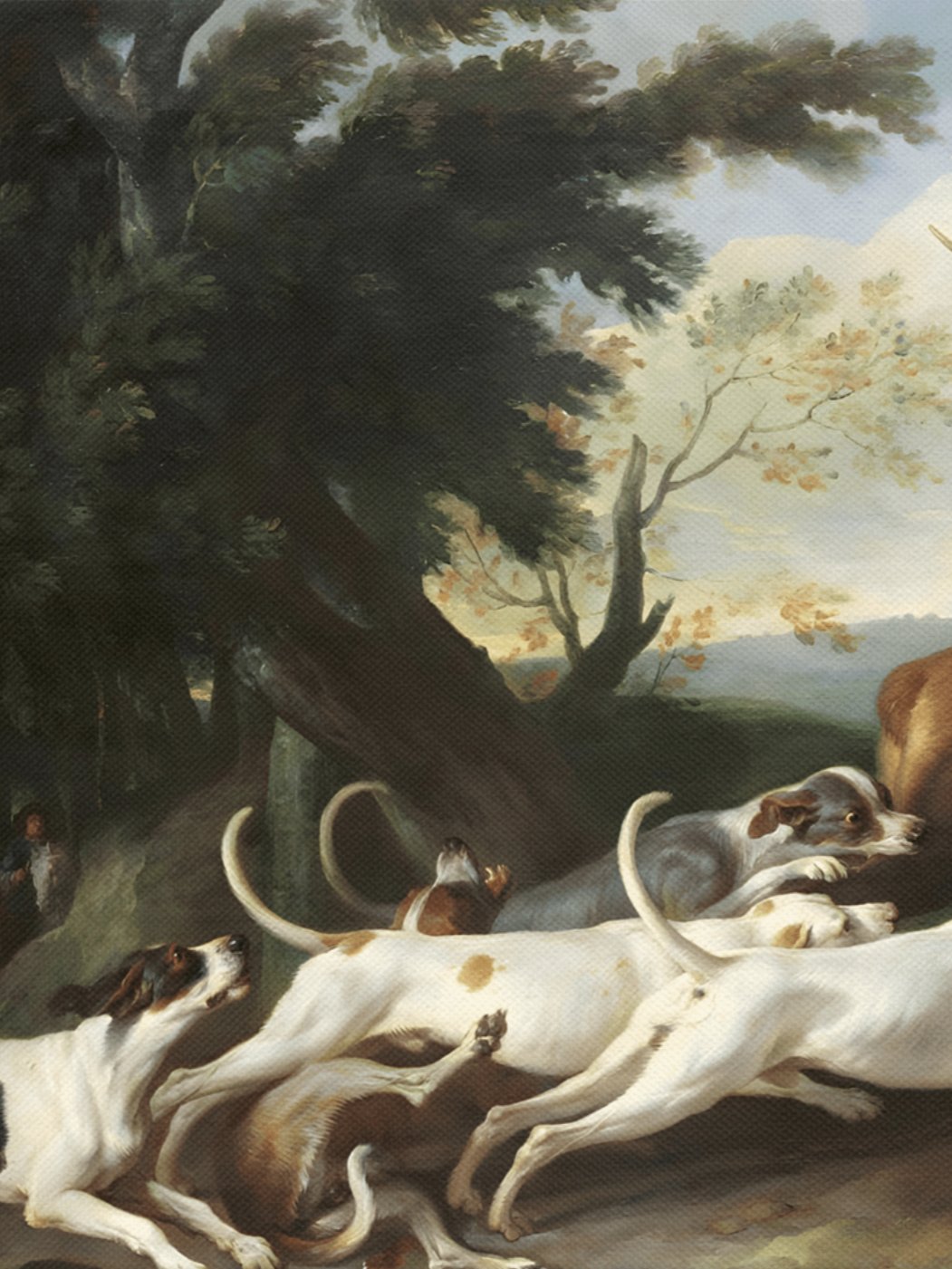 Antique Baroque Deer Hunting With Dogs Canvas Print product image (9)