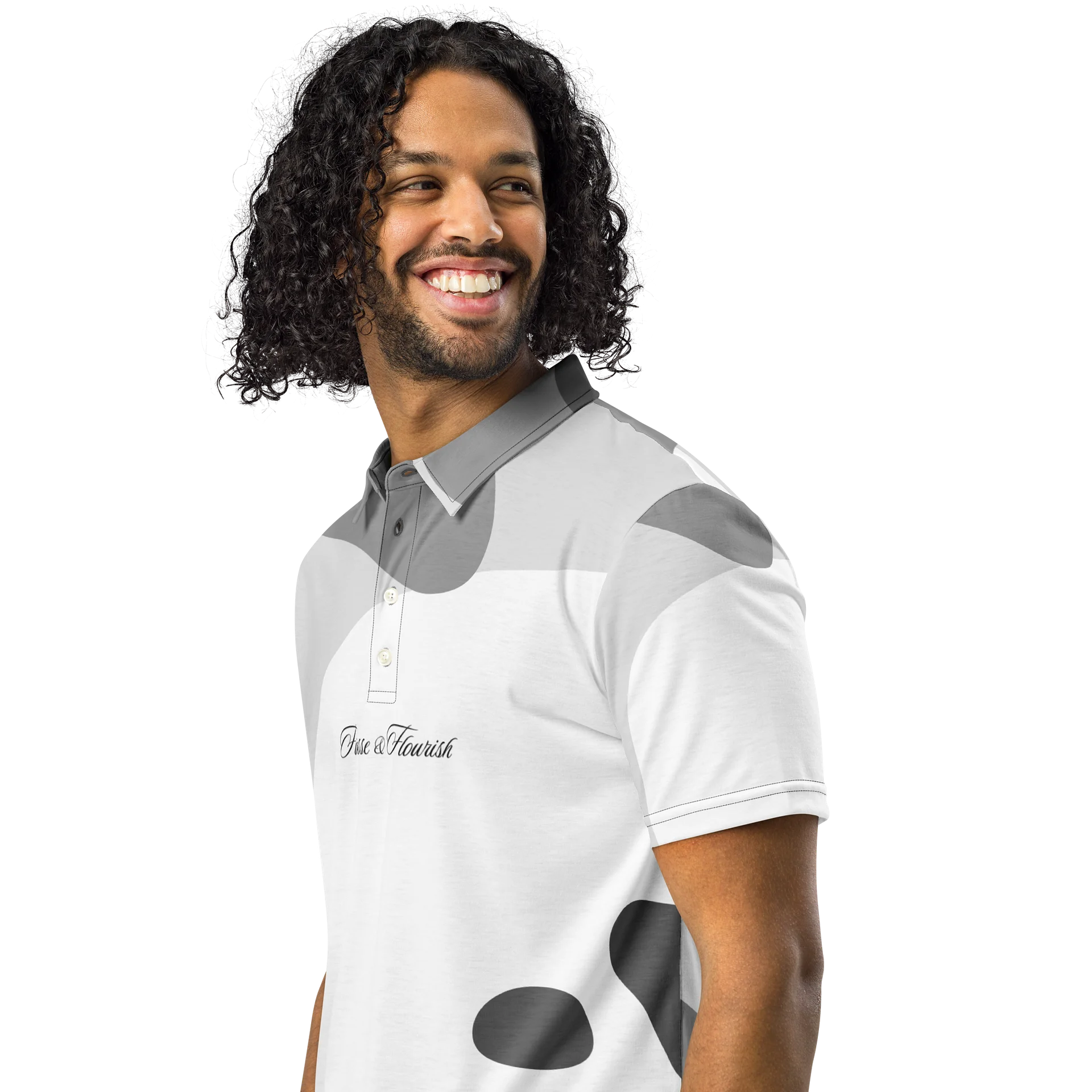 F&F Script Ink Slim Fit Polo Shirt product image (2)