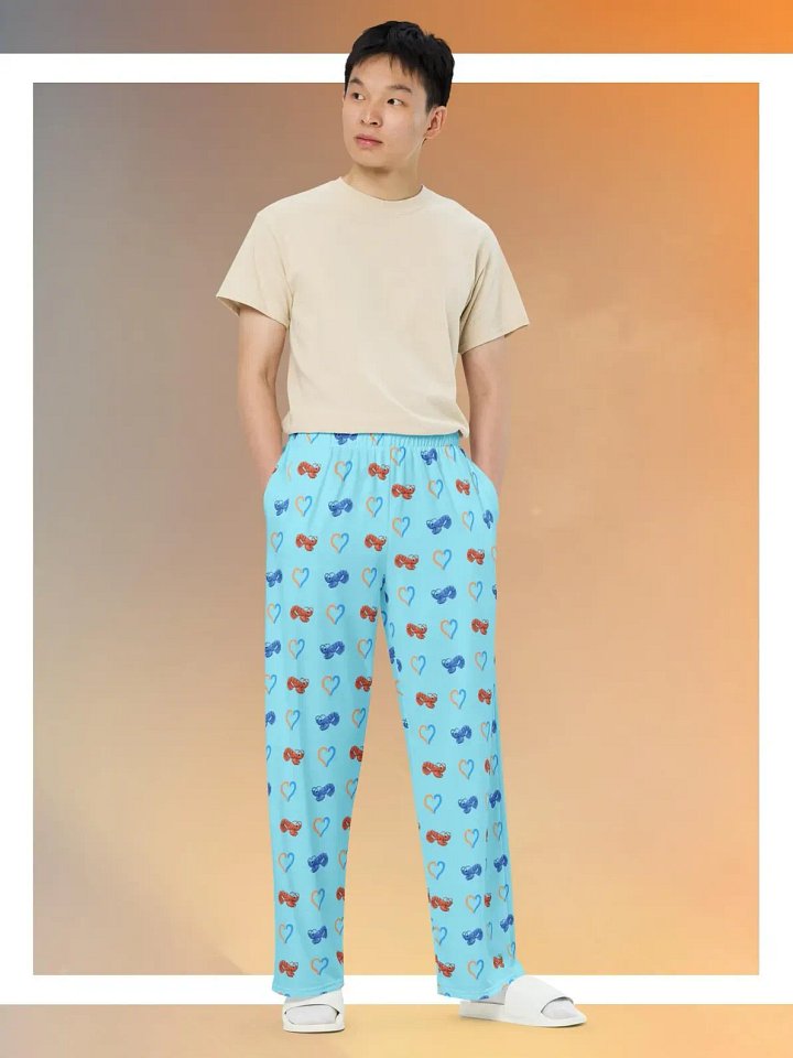 Lobster Love unisex wide-leg pants product image (1)