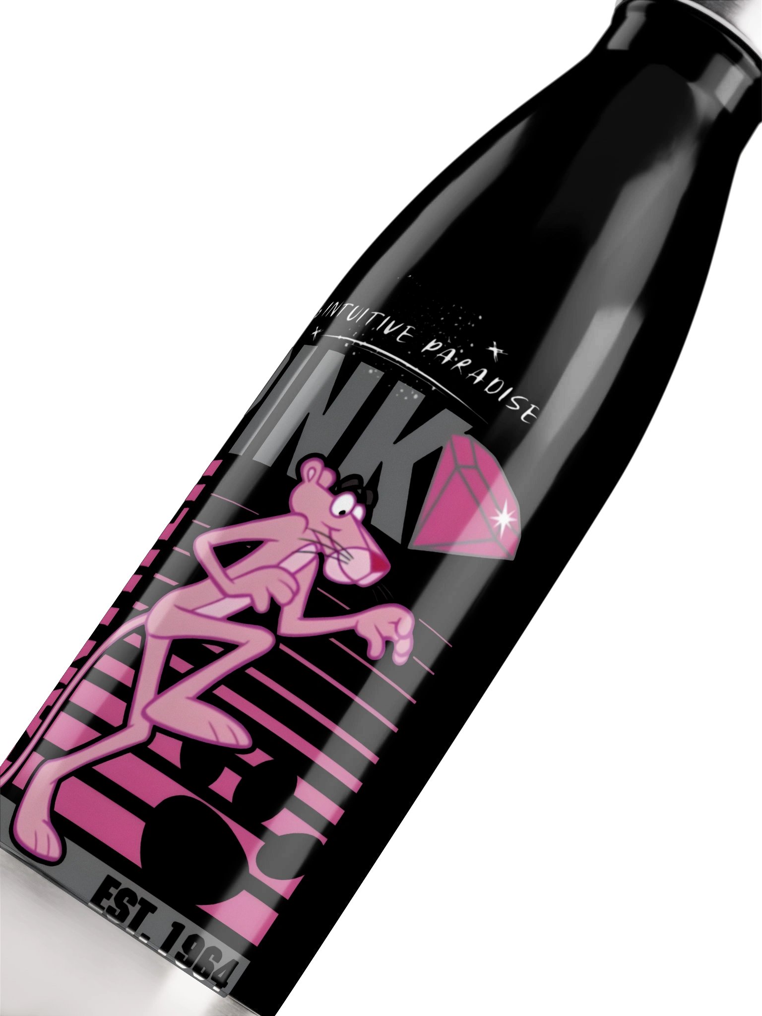 Diamond Pink Panther Stainless Steel Water Bottle product image (5)