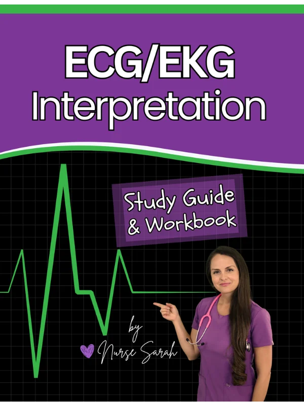 ECG/EKG Interpretation Study Guide & Workbook by Nurse Sarah® (Digital) product image (1)