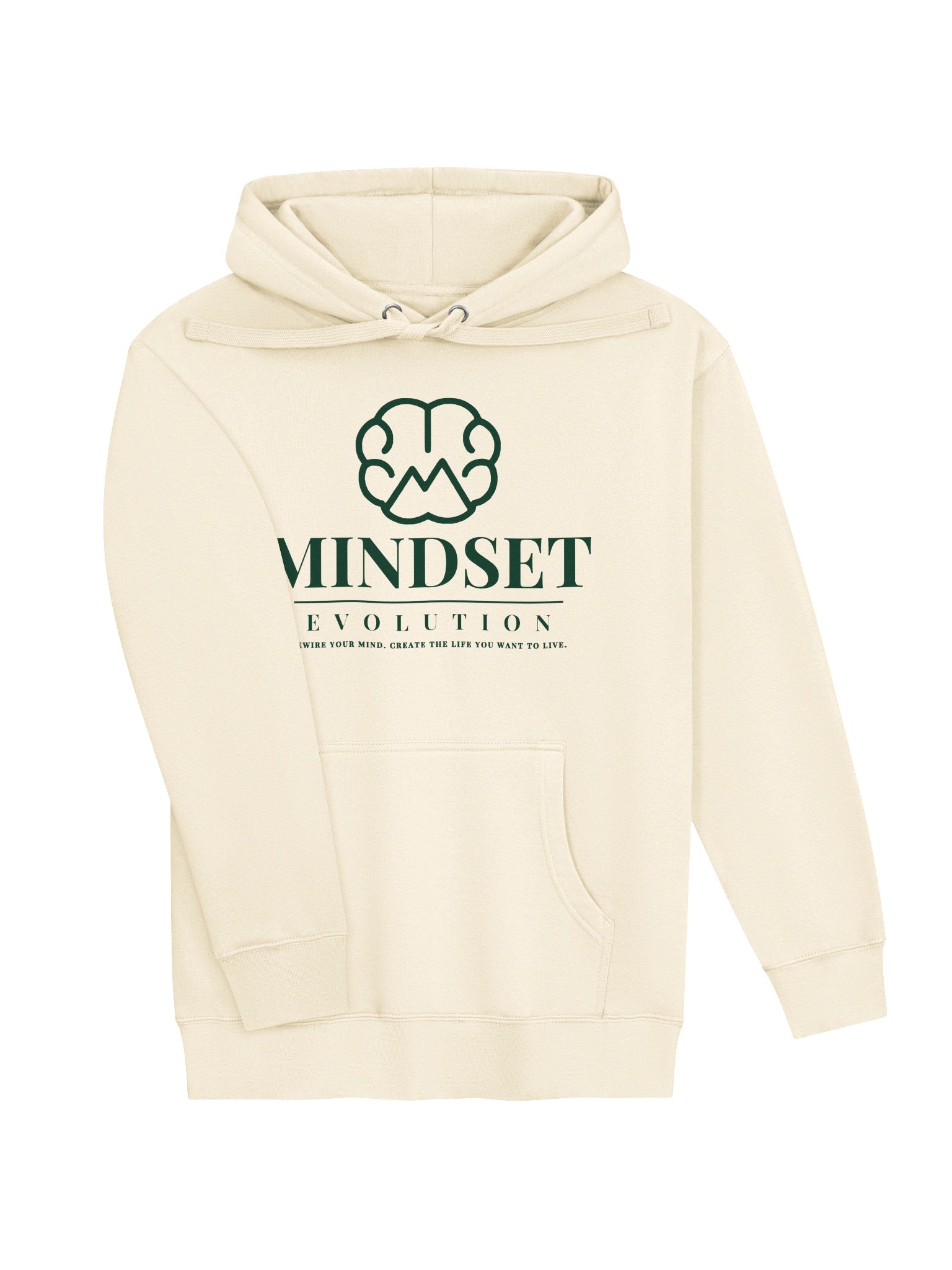 Mindset Evolution — Logo Hoodie (Bone & Oatmeal) product image (3)