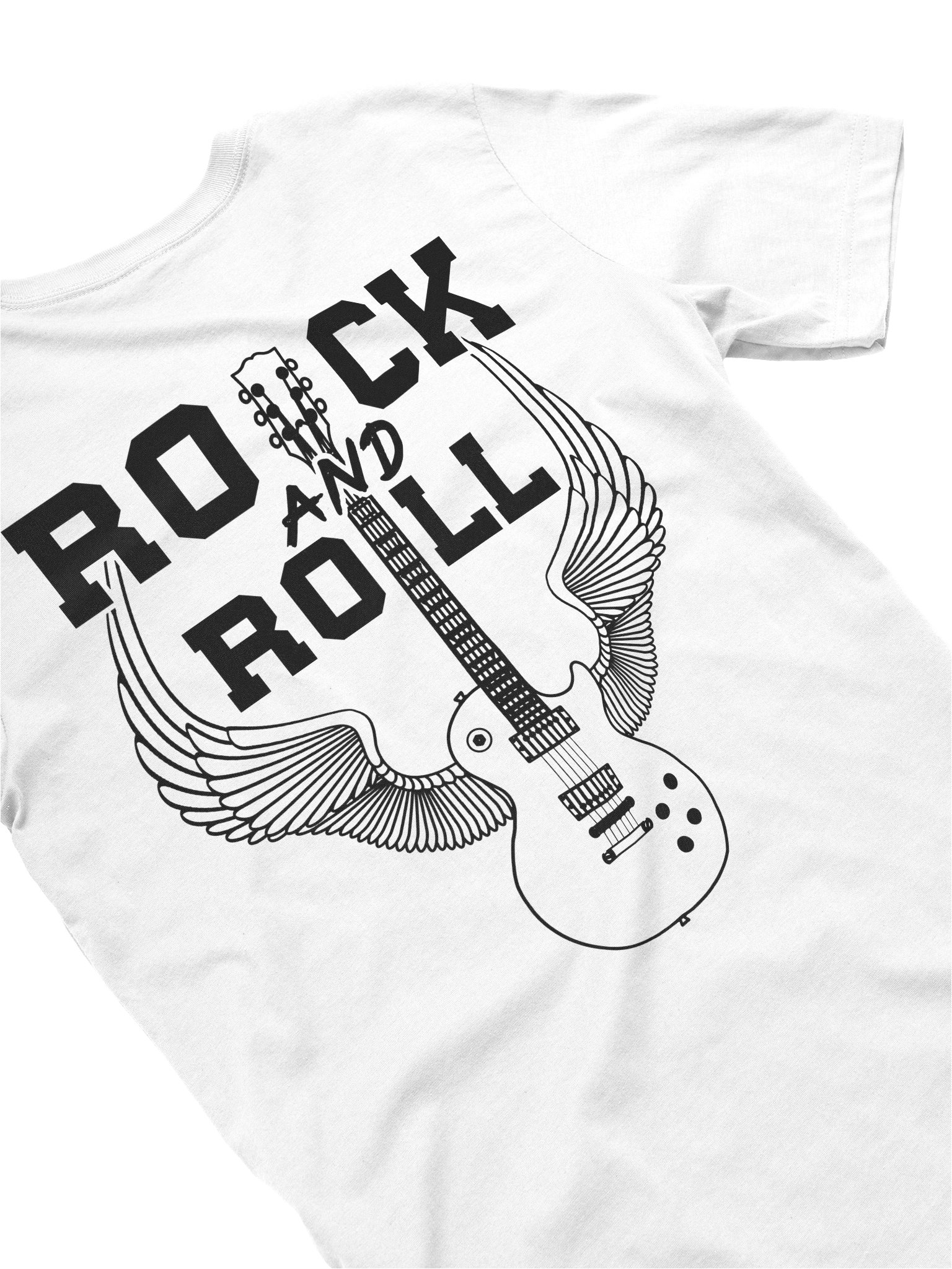 80s Rock & Roll Music Guitar with Wings Tee product image (4)