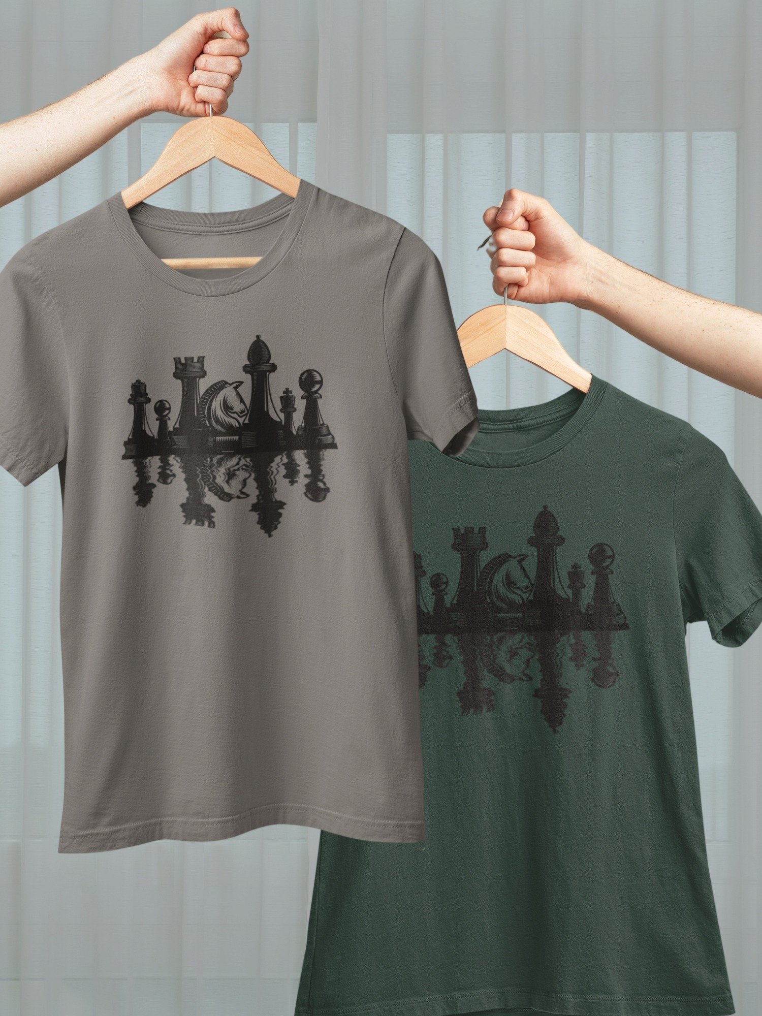 Chess Reflection Shirt for Board Gamers, Chess Set Nature T-shirt product image (10)