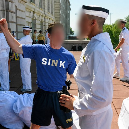 Anyone else find it strange that cadre at the USNA can wear these shirts on campus during basic training???

1 week away from...