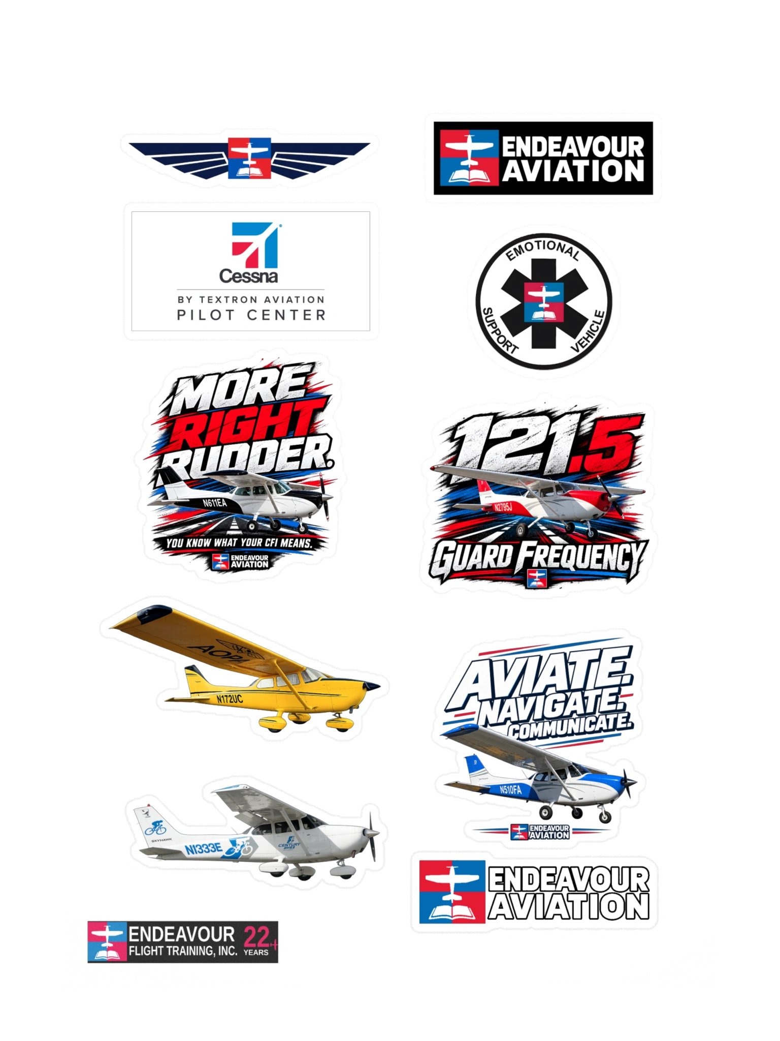 Endeavour Aviation | Pilot & Aircraft Sticker Sheet product image (3)