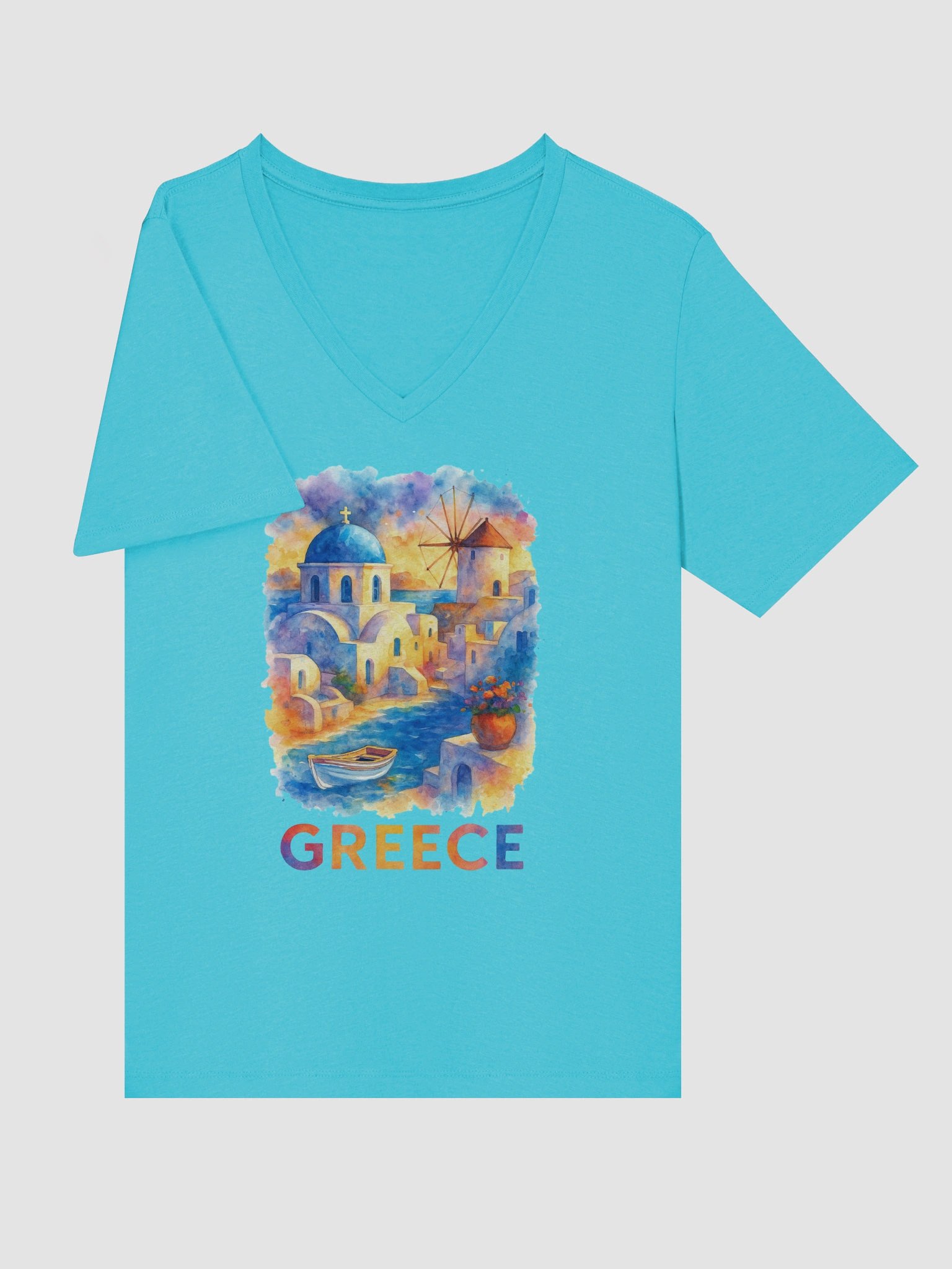 Greece – Women’s V-Neck Tee product image (34)