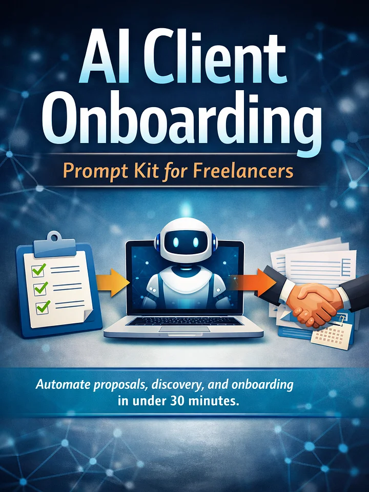 AI Client Onboarding Prompt Kit for Freelancers - Automate proposals, discovery & onboarding in under 30 minutes product image (1)