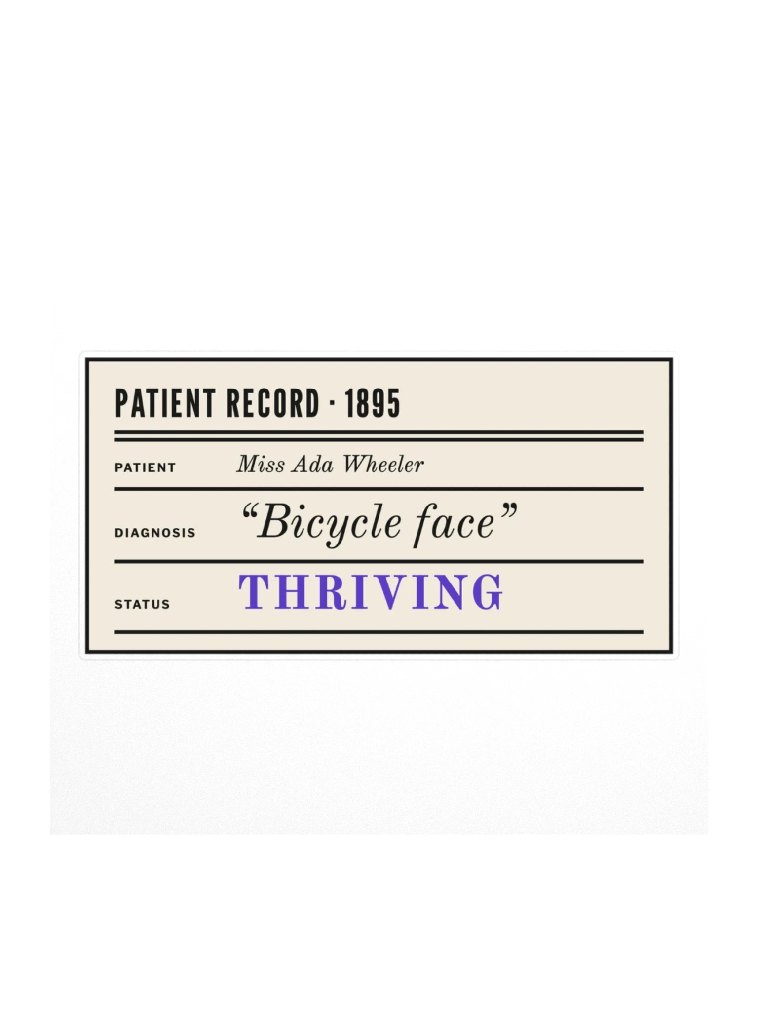 Patient Record Sticker product image (1)