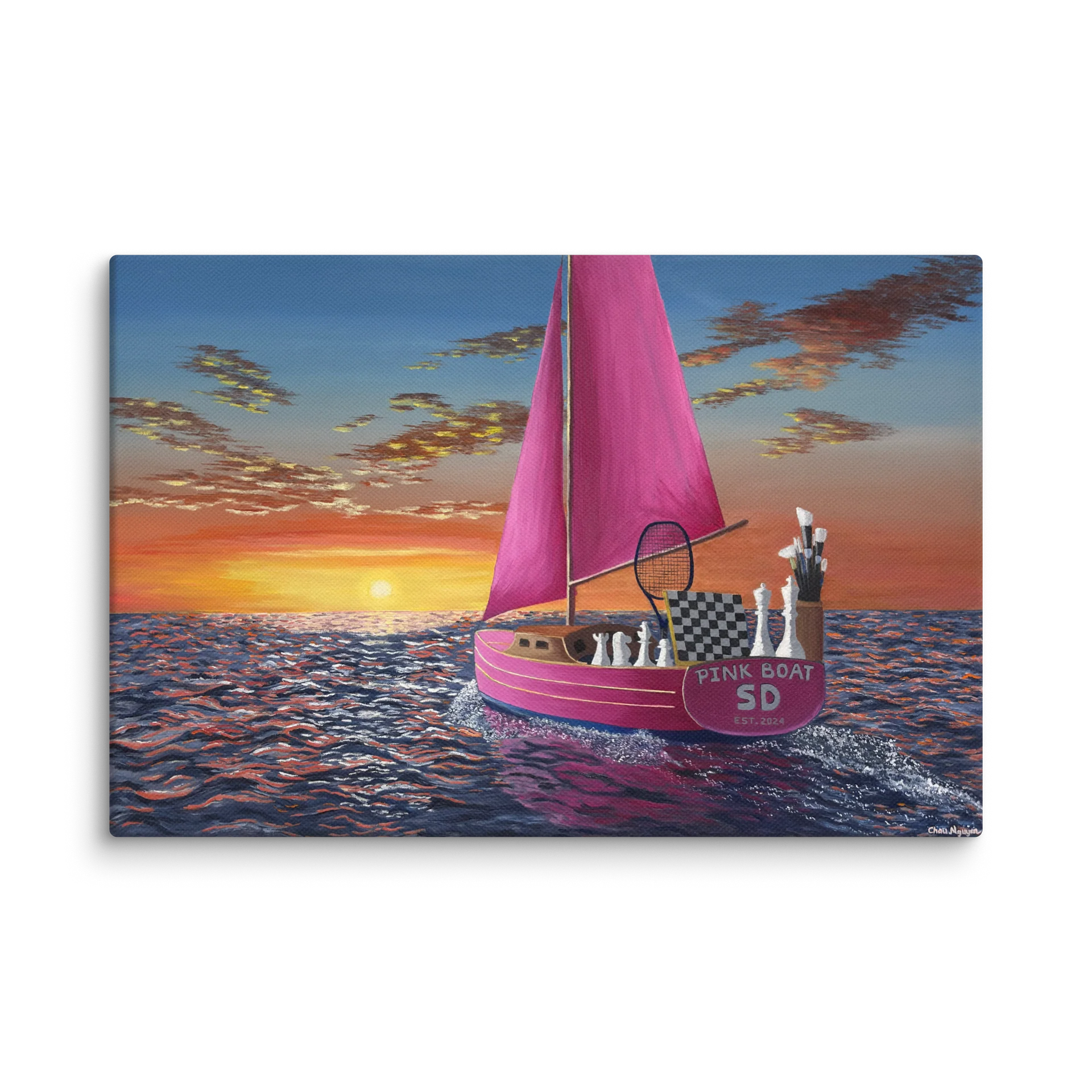Pink Boat SD - Canvas Print product image (1)