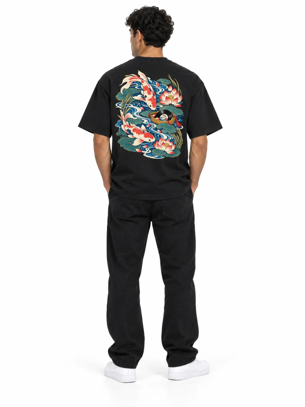Dancing Koi Faded Graphic Tee product image (6)