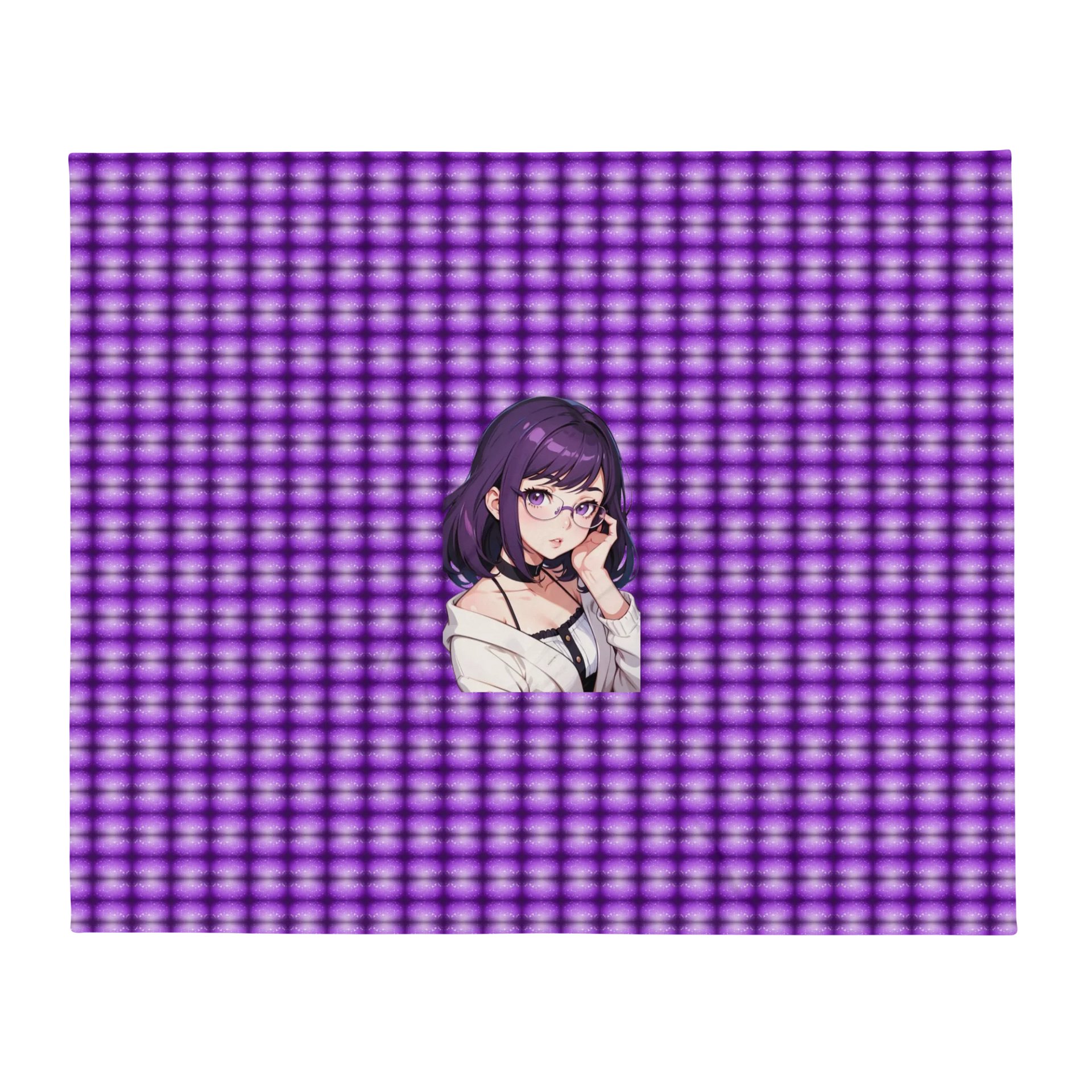(Purple WAIFU) K Throw Blanket product image (1)