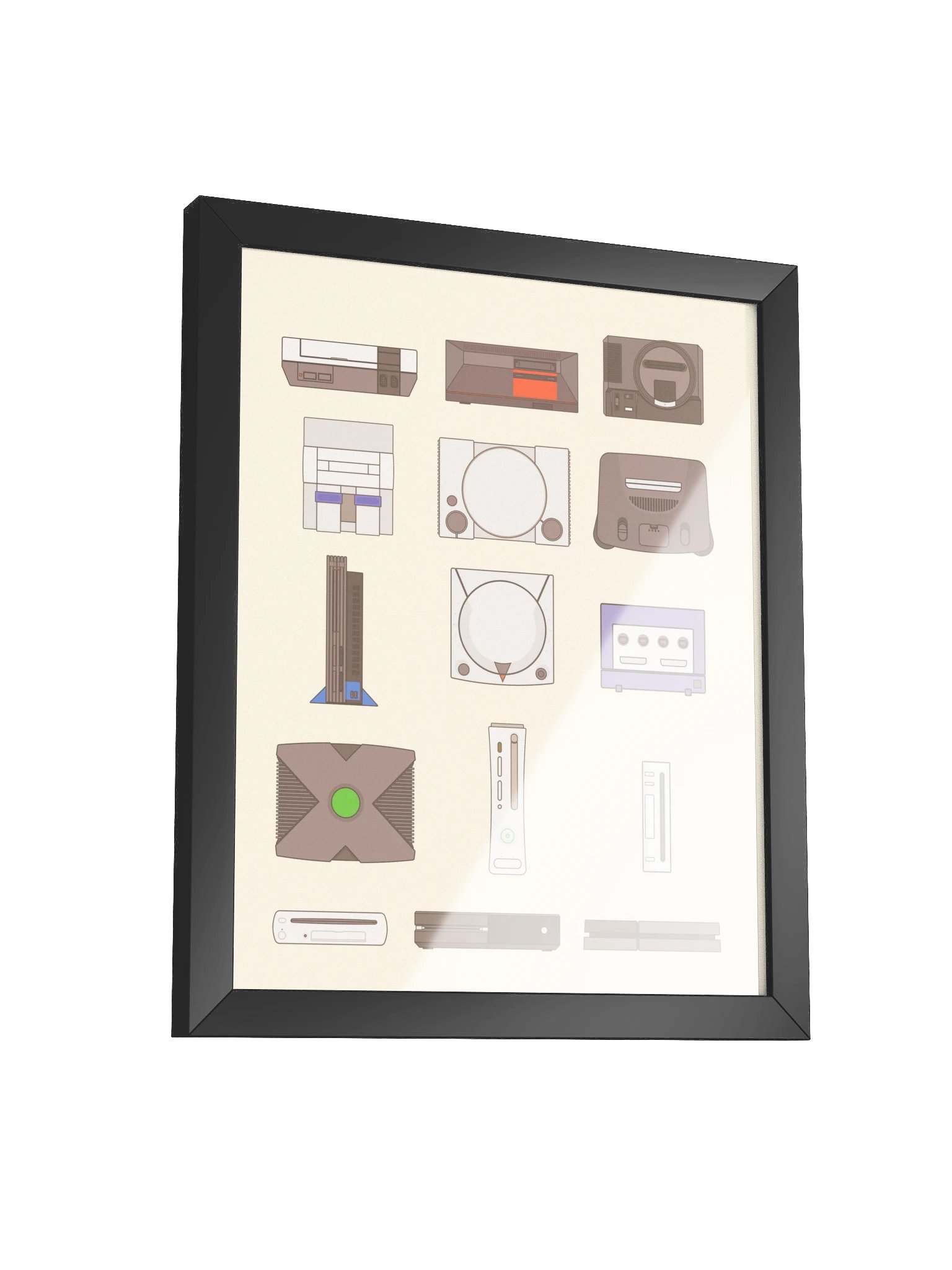 Retro Consoles (Beige) [11x14] | Framed product image (3)
