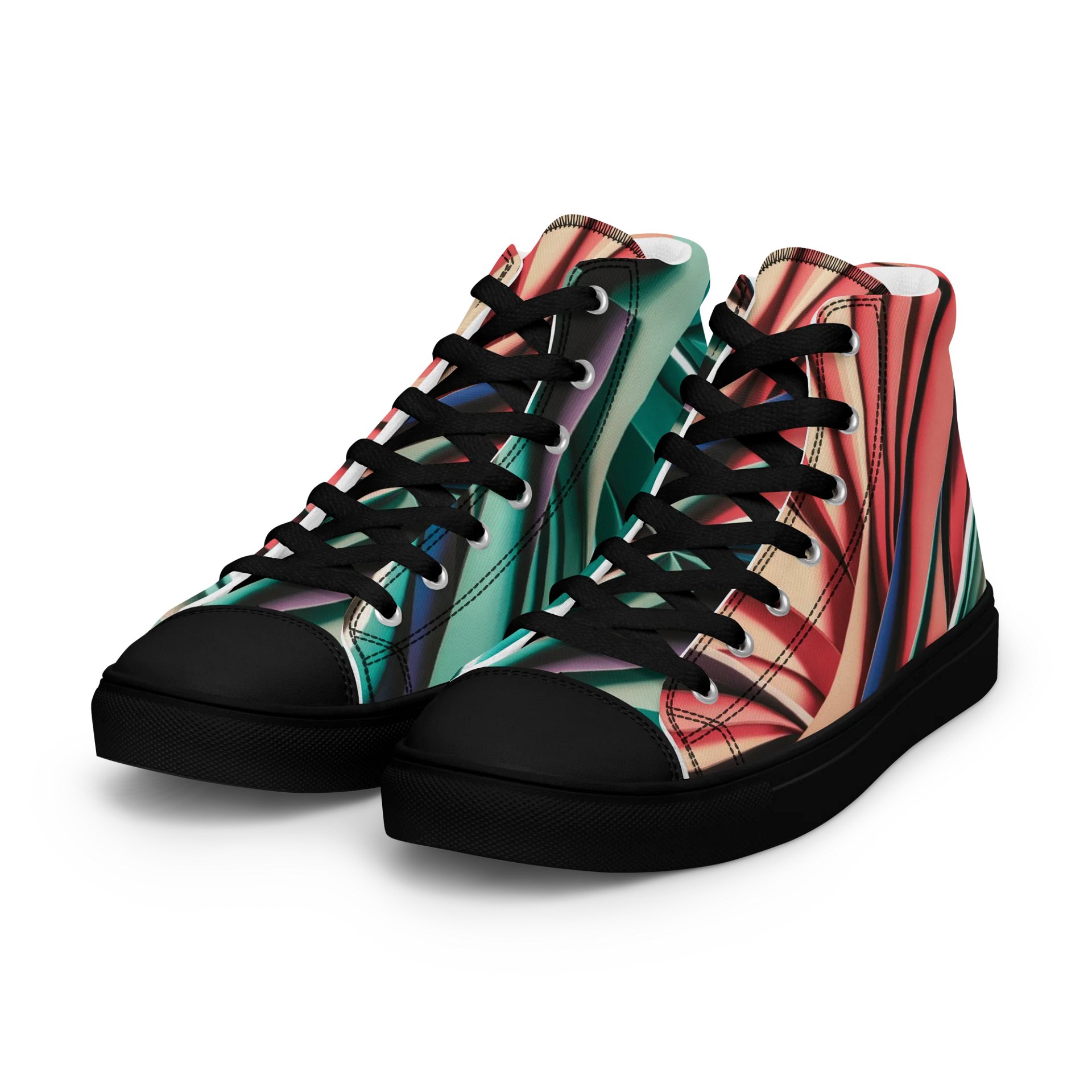 Graphic Grove Women's High-Top Canvas Shoes - Abstract Art Design, Vibrant Colours, Comfortable Fit product image (6)