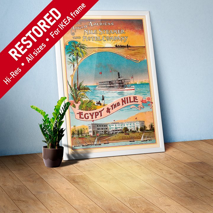 Egypt & The Nile, 1910s — retro vintage travel poster, retro travel art, retro travel wall art product image (1)