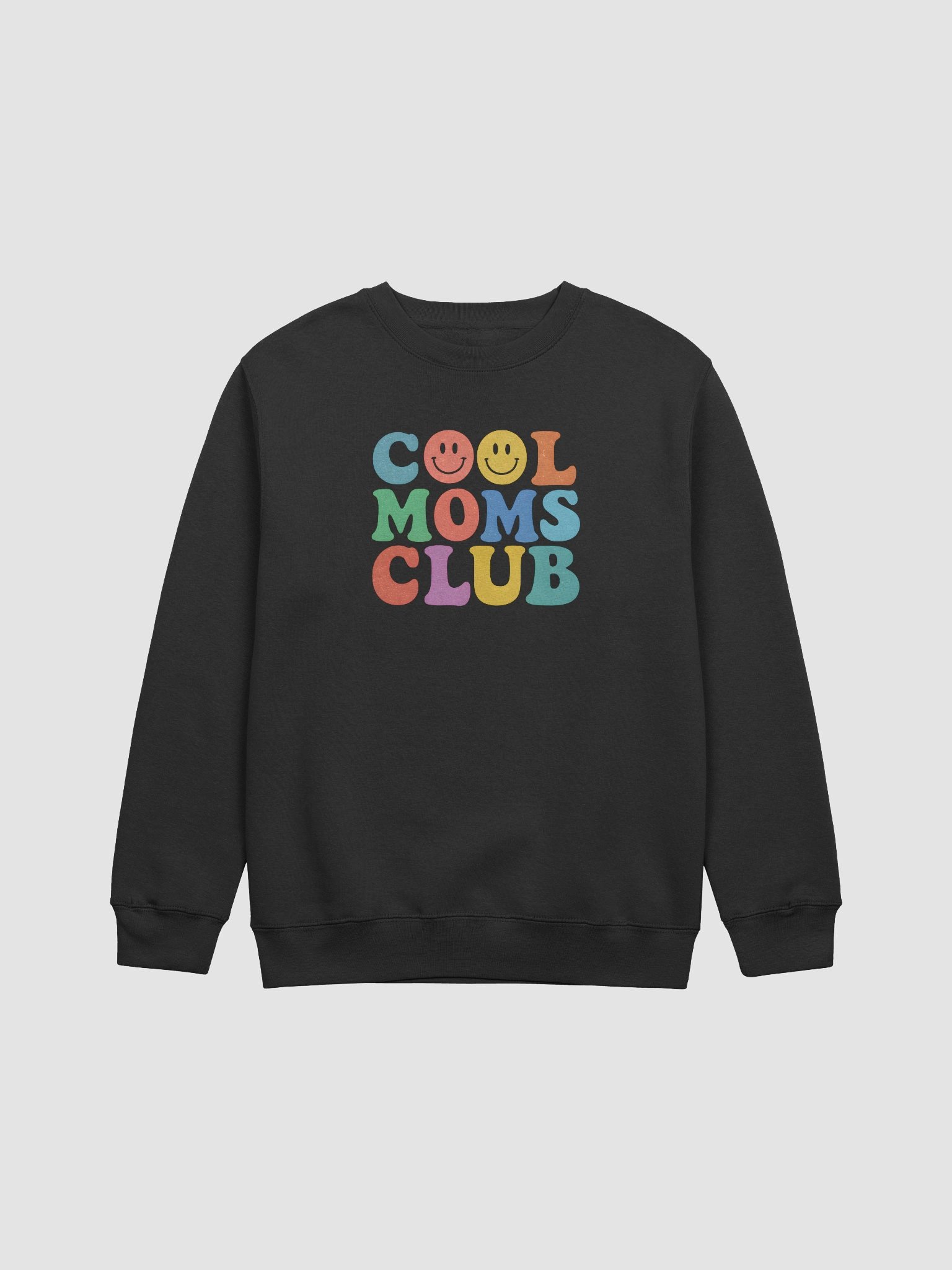 Cool Moms Club Sweatshirt | Retro Smiley Face Design | Vintage-Inspired Gift for Stylish Moms product image (1)
